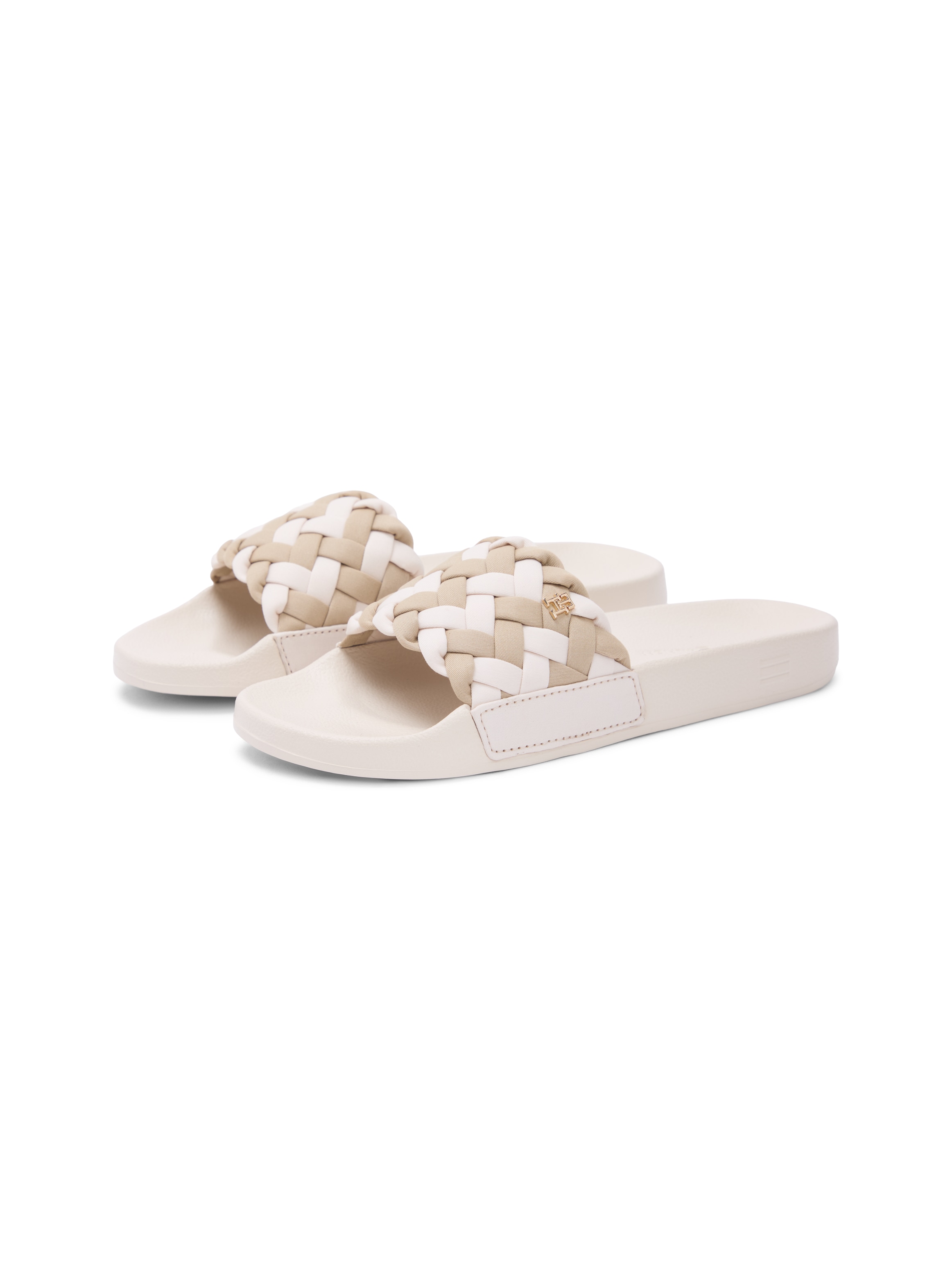 Tommy Hilfiger Pantolette "TH BRAIDED POOL SLIDE" Plateau, Sommerschuh, Str günstig online kaufen