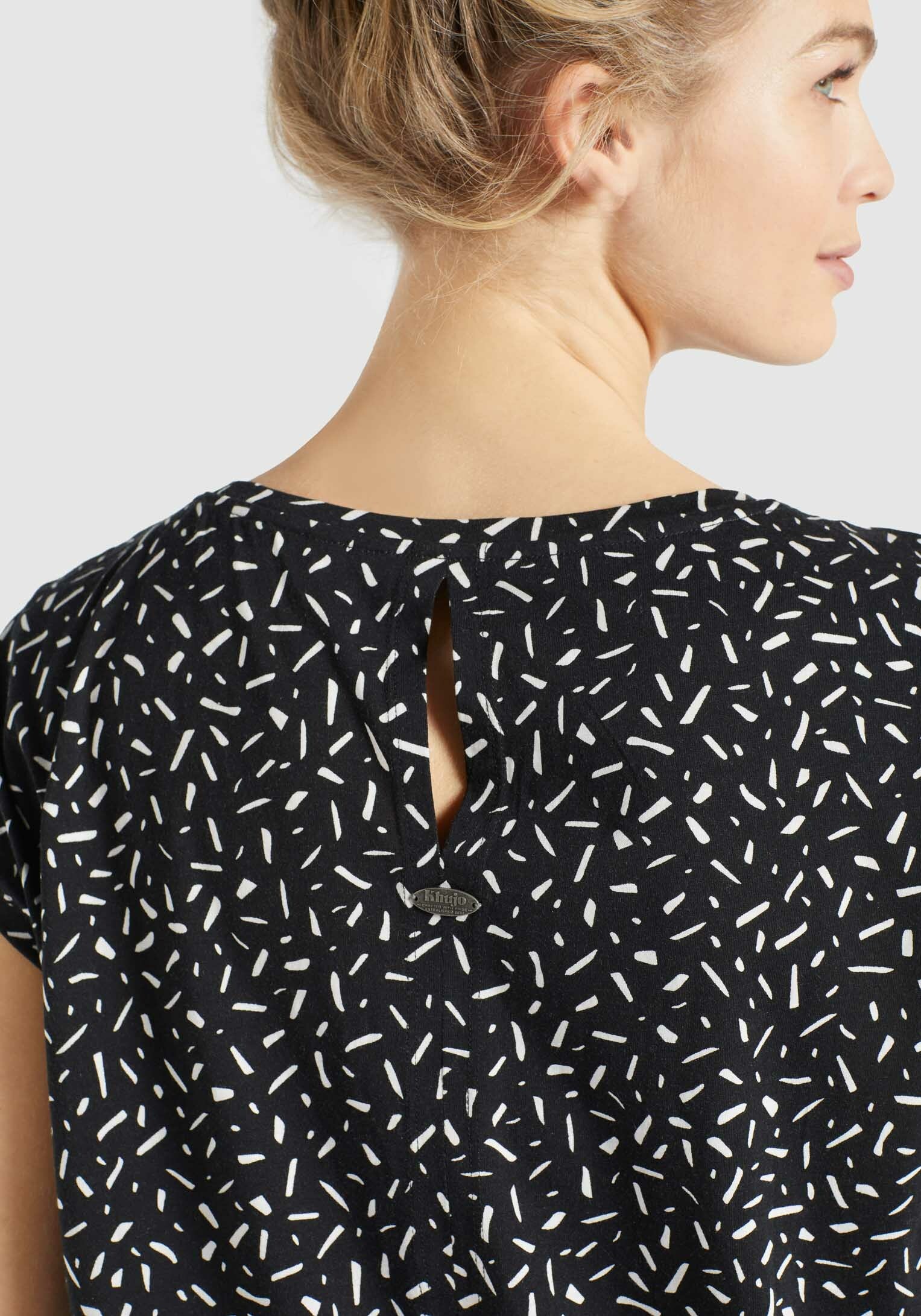 khujo T-Shirt »TALAJA«, mit Schlitz am Nacken