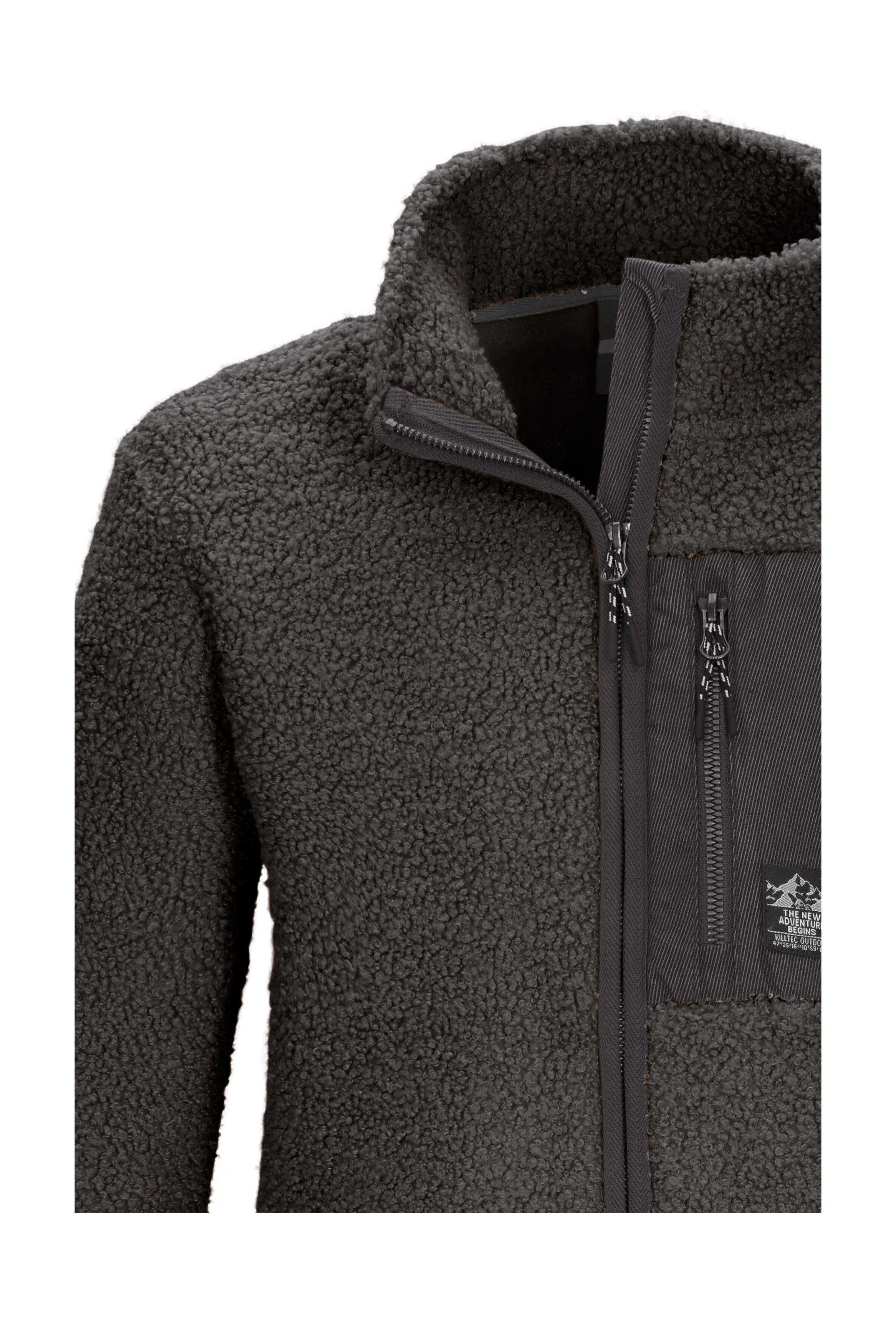 Killtec Fleecejacke »KOW 144 BYS FLC JCKT« Weiche Sherpa Fleecejacke mit Kinnschutz und Stauraum