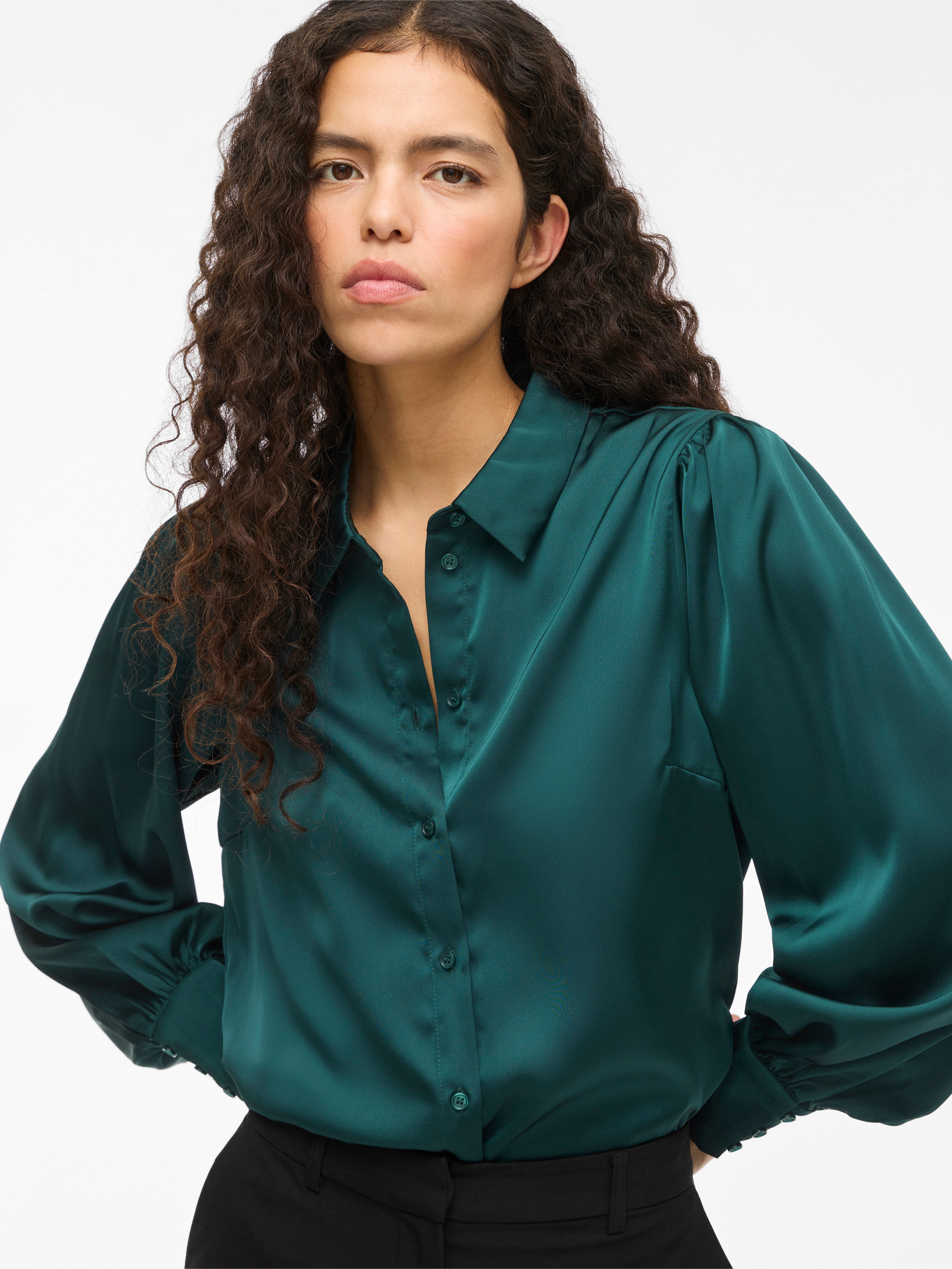 Thumbnail - Vila Langarmbluse "VIENNA RAVENNA L/S BALLOON SHIRT - NOOS"