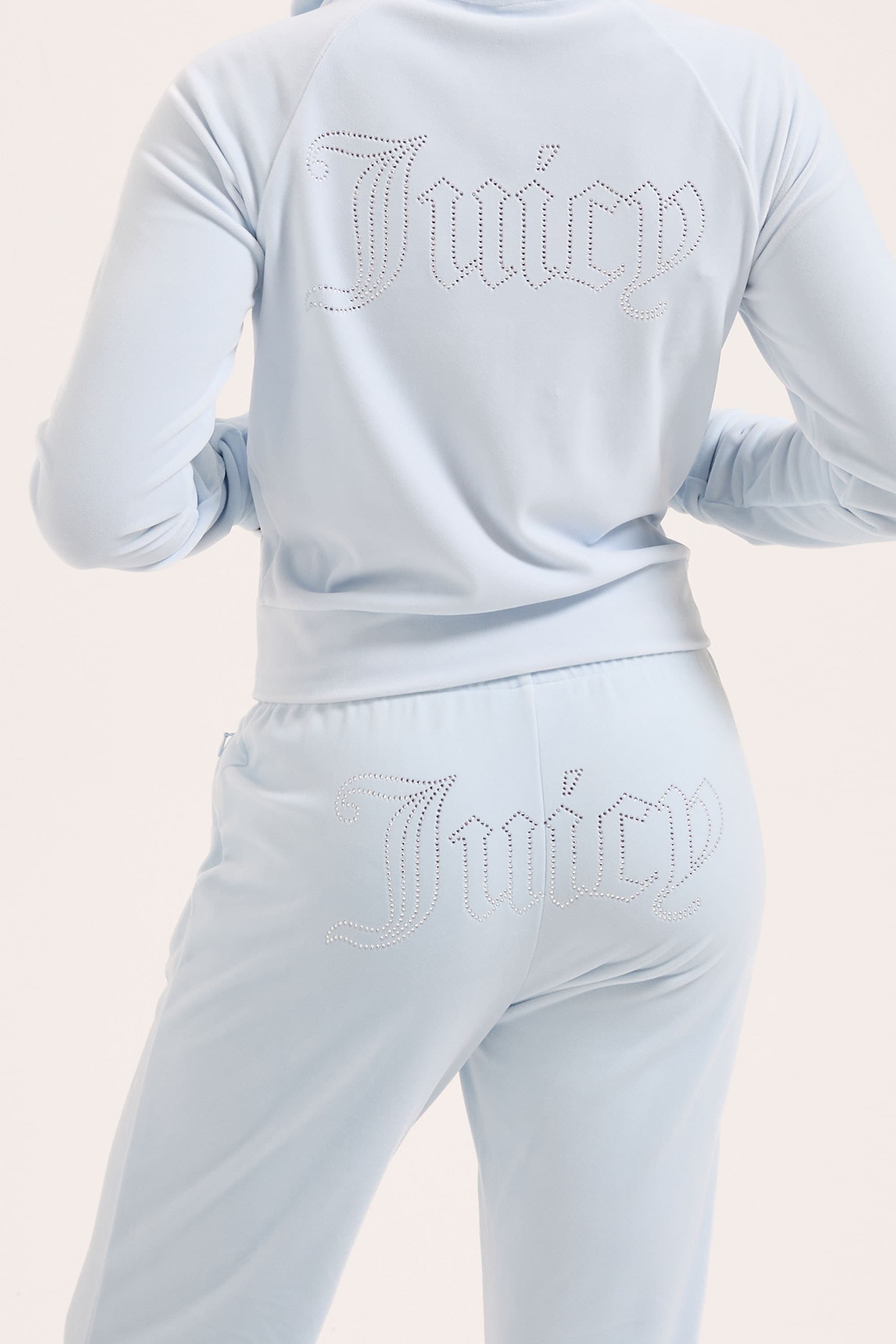 Juicy Couture Sweathose »TINA OUTLINE TRACKPANT WITH DIAMANTE BR Damen«  Trainingshose Damen, Sweathose, Velour, Jogginghose mit Glitzer, Sale