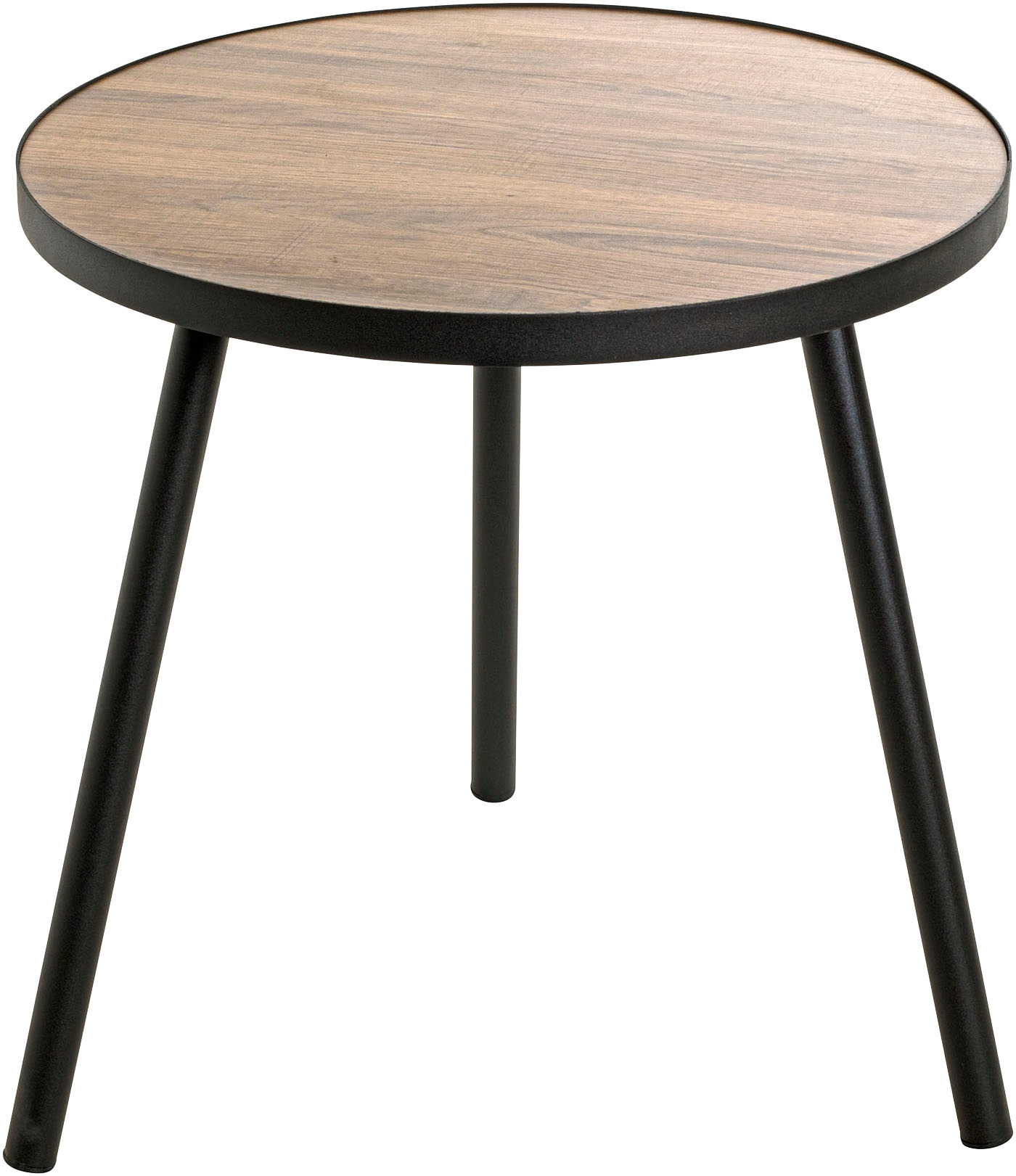 HAKU Beistelltisch "Sofatisch, Wohnzimmertisch" 1 Stk. tlg. rund - aus MDF Braun - Ø/H 50/52 cm