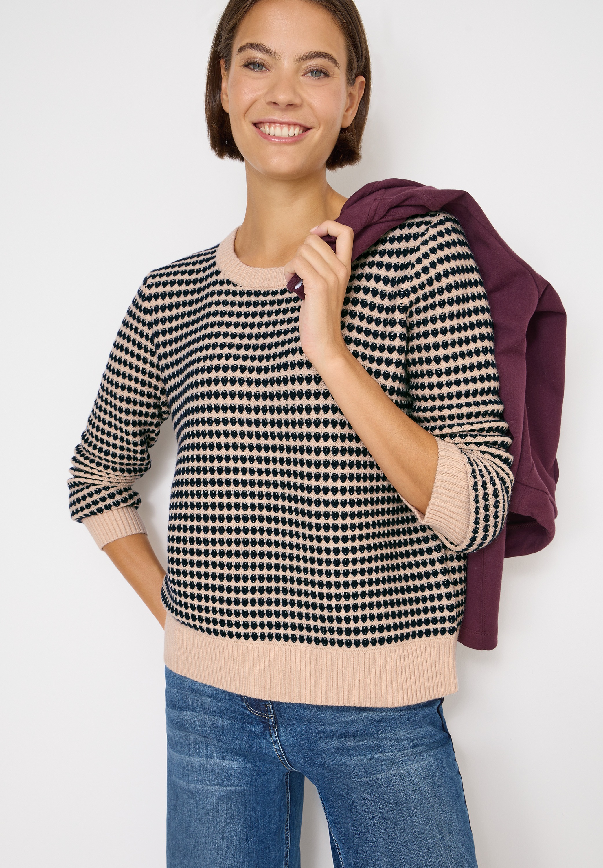 Cecil Strickpullover aus softem Materialmix