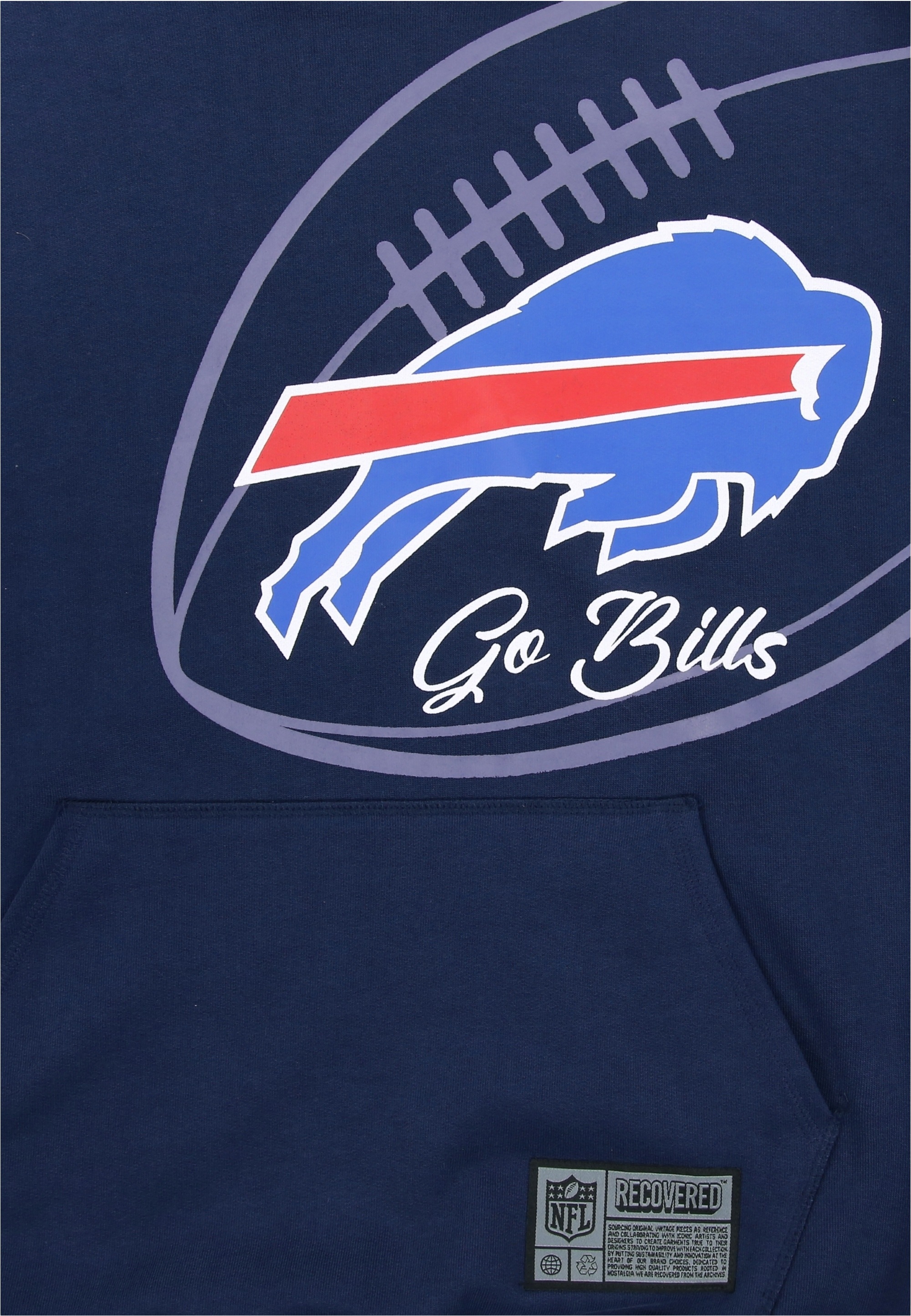 Recovered Kapuzensweatshirt »NFL Bills Go Bills«, für Buffalo Bills-Fans