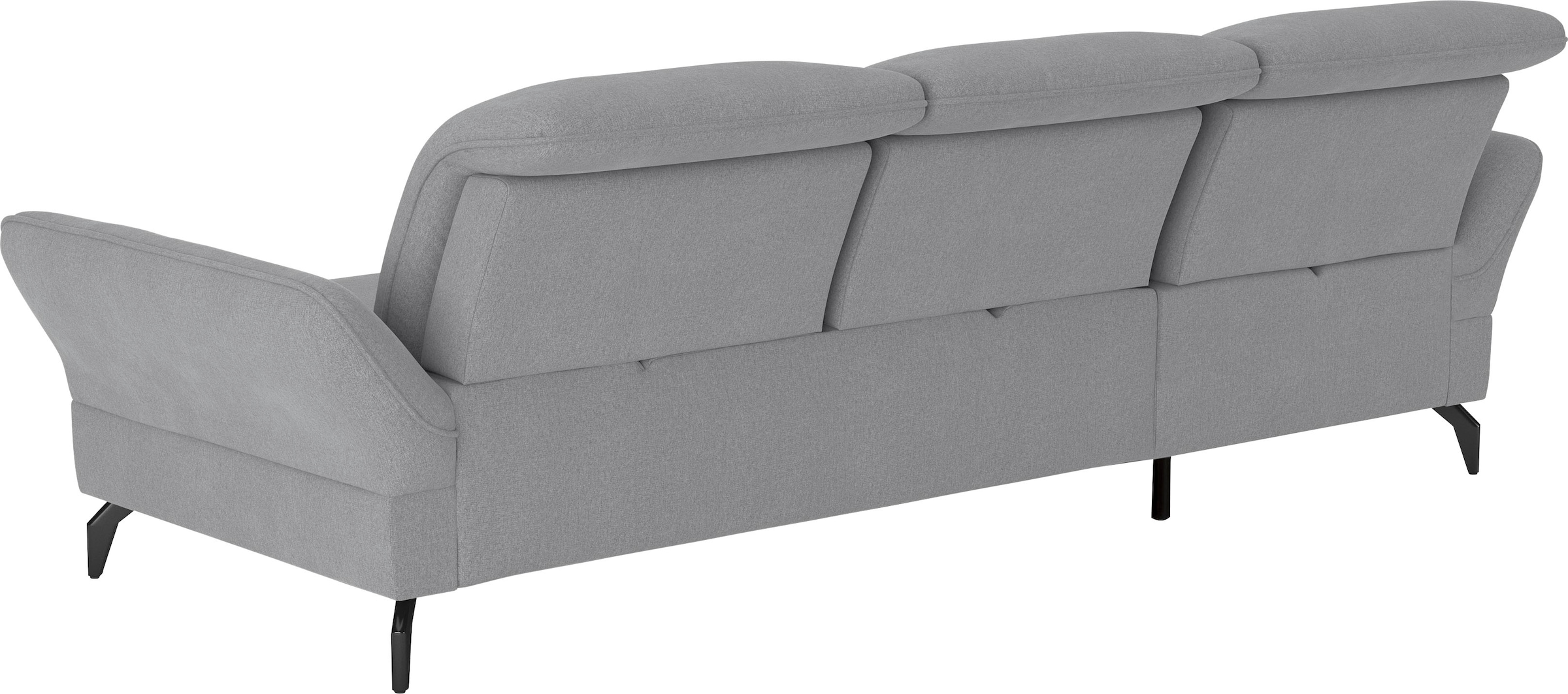 sit&more Ecksofa »Leandro L-Form« Wahlweise mit Bett- , Kopfteil - und Armlehnfunktion, sowie Bettkasten