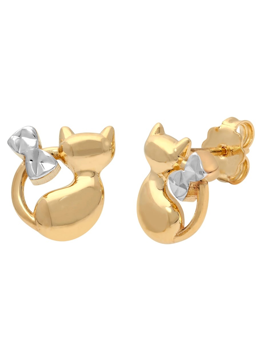Paar Ohrstecker LADY, gold (gelbgold 375), Ohrringe, Damen 3