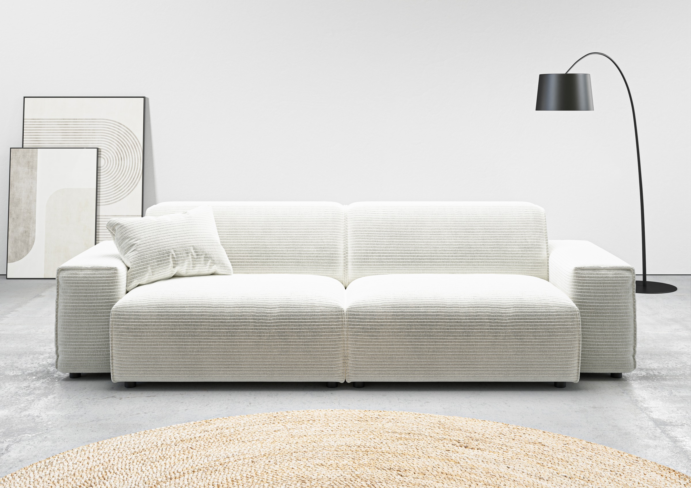 andas Big-Sofa »Glimminge  auch in Breitcord, Feincord + Easy care-Bezug,«, besondere Kedernähte Zierkissen