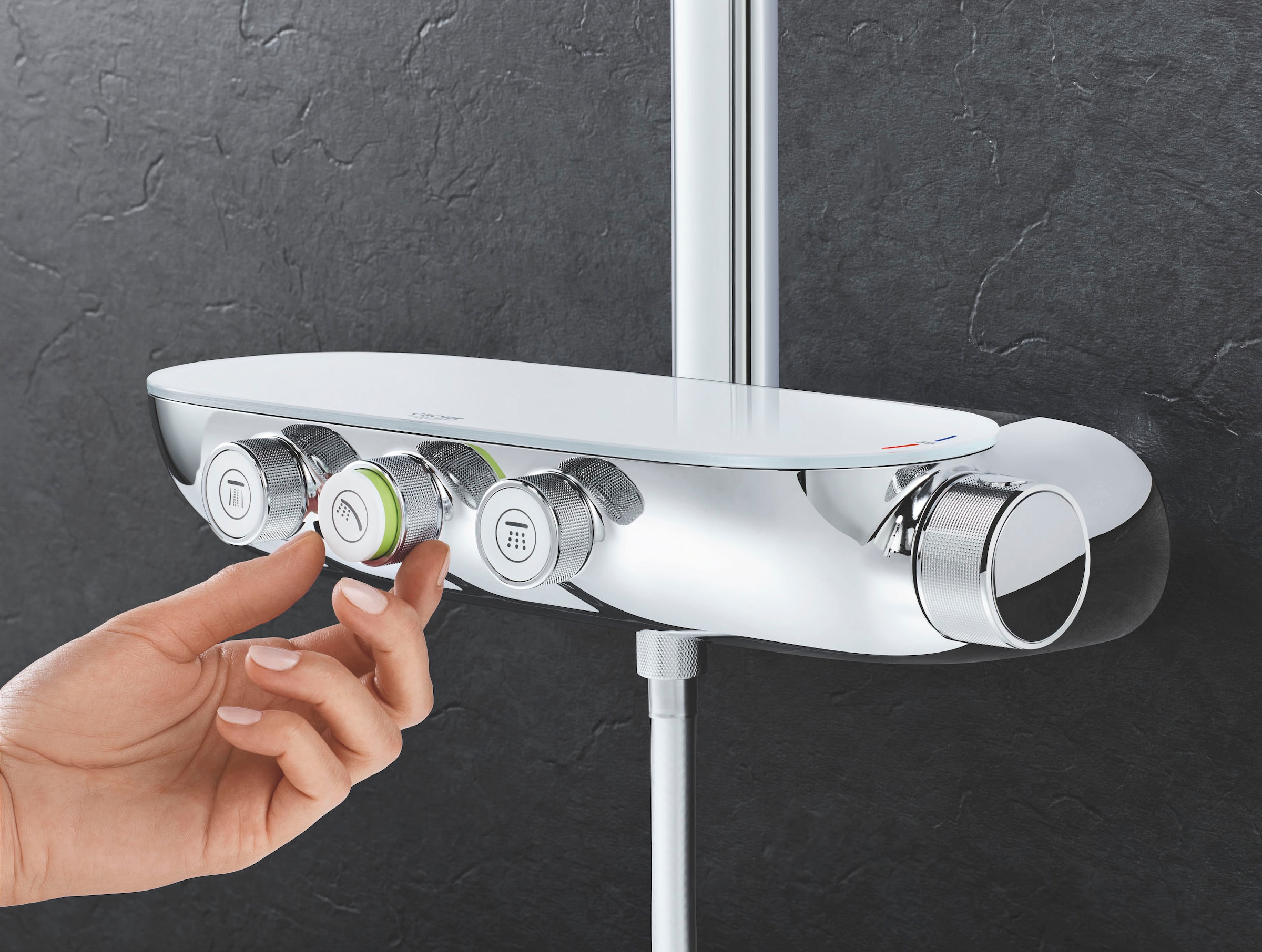 Grohe Duschsystem »Rainshower System SmartControl«, (Packung), mit langlebieger und scheinender Oberfläche