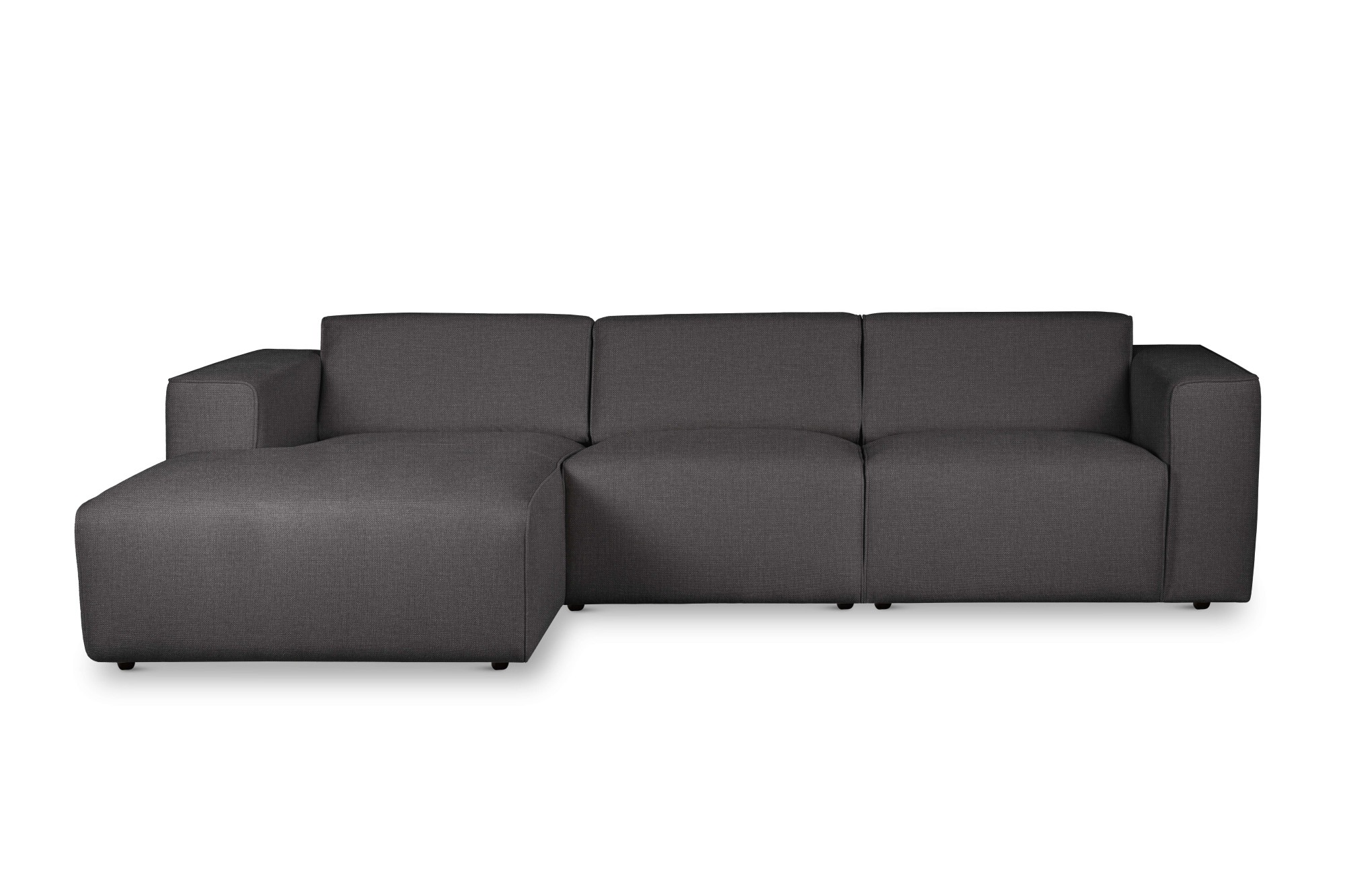 Home affaire Ecksofa »Noord mit Kedernaht, Breite 281 cm, L-Form« Cord, Struktur, Webstoff, mit Wellenunterfederung, Massivholzrahmen