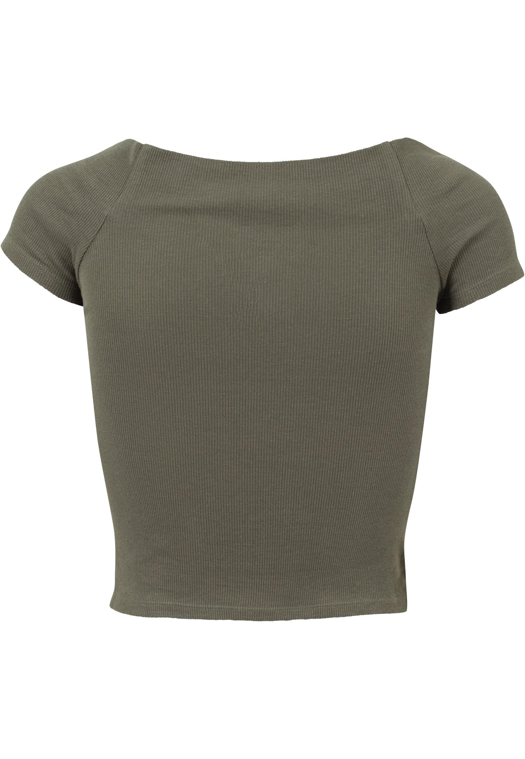 URBAN CLASSICS T-Shirt »Urban Classics Damen Ladies Off Shoulder Rib Tee«, (1 tlg.)