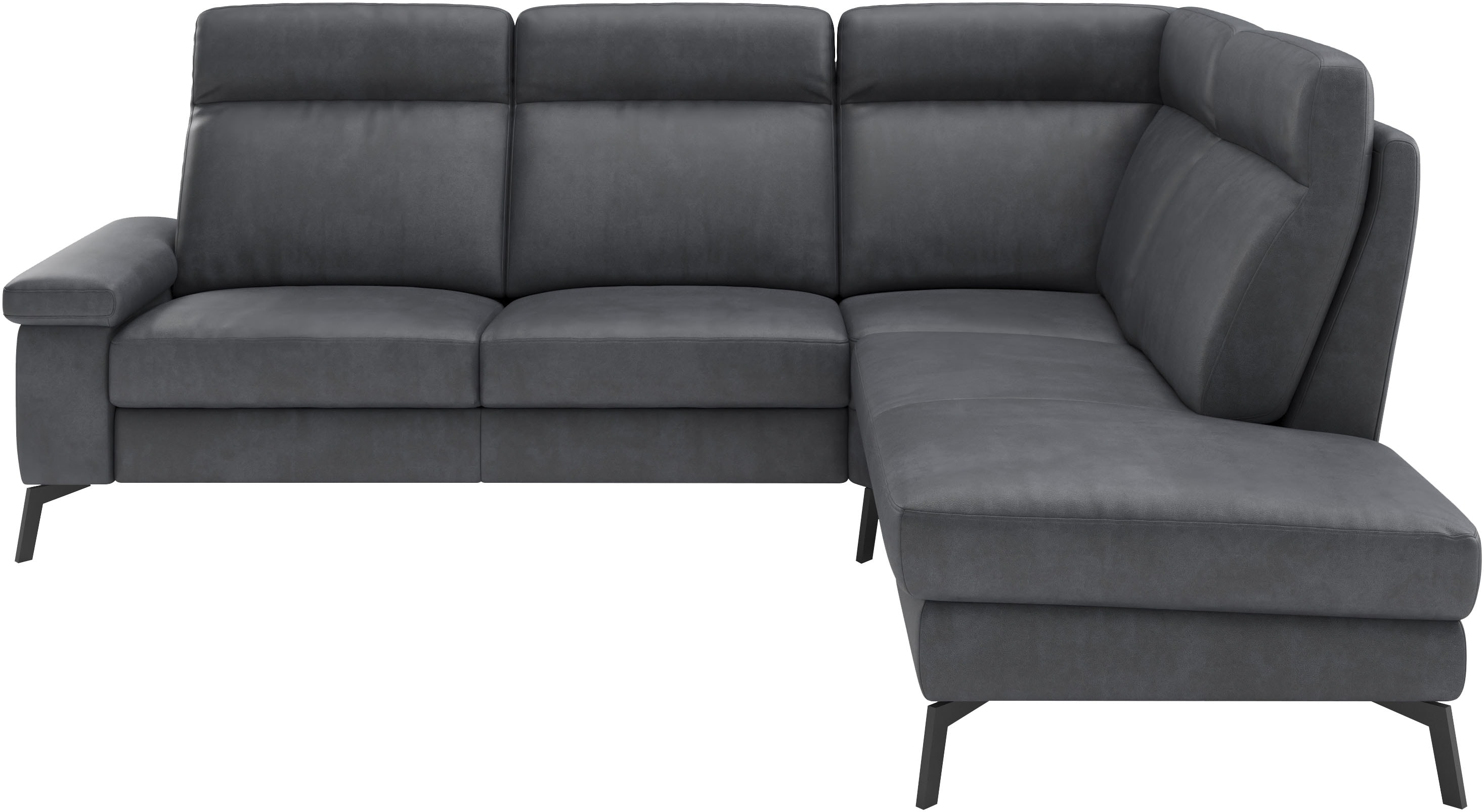Home affaire Ecksofa "Nalani, optionaler Sitzauszug, Breite: 252 cm" Komfortabler Federkernsitz, großzügige Ecke, klappbare Armlehne