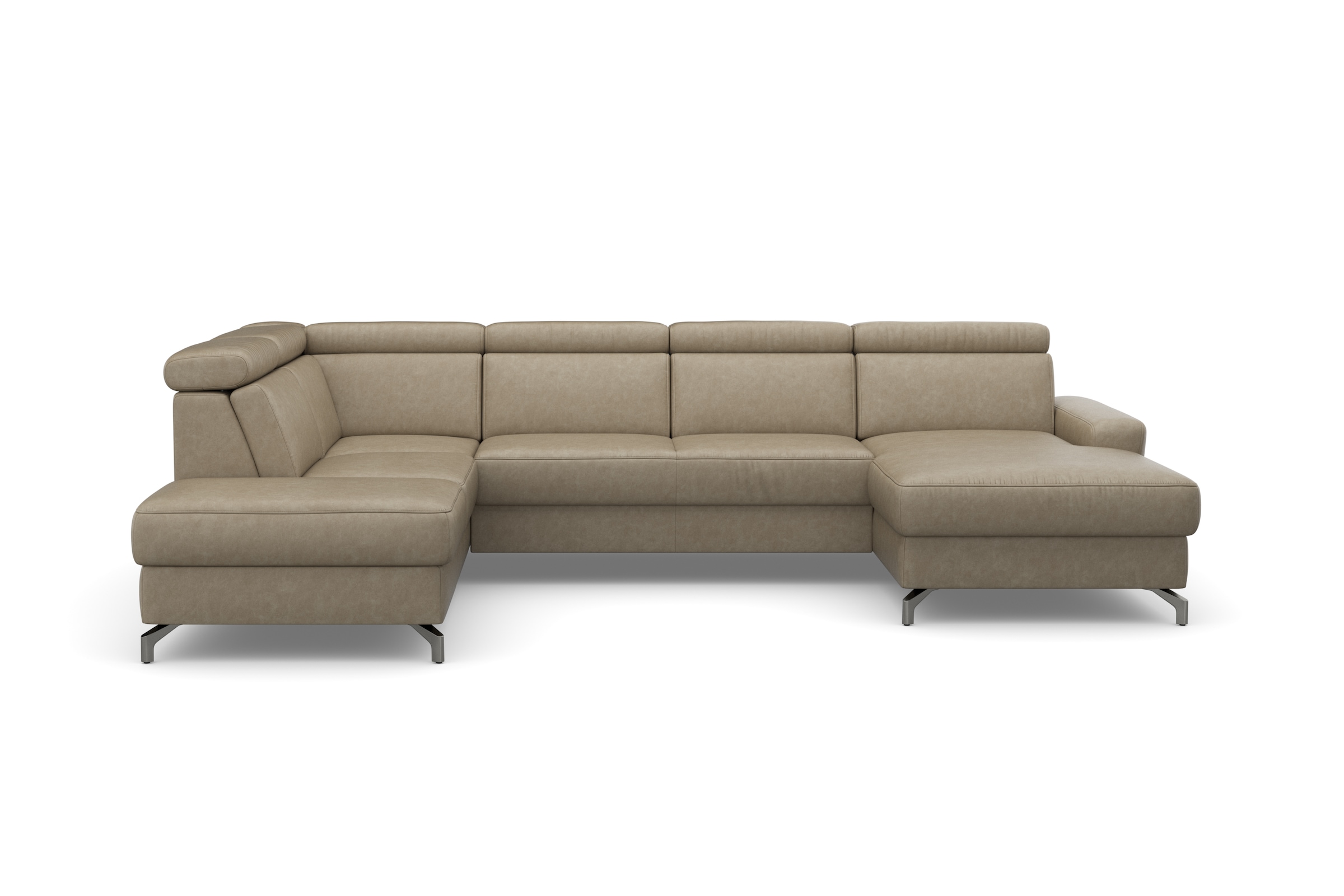 sit&more Wohnlandschaft "Scarlett U-Form" inklusive Kopfteilverstellung, optional Schlaffunktion & Bettkasten