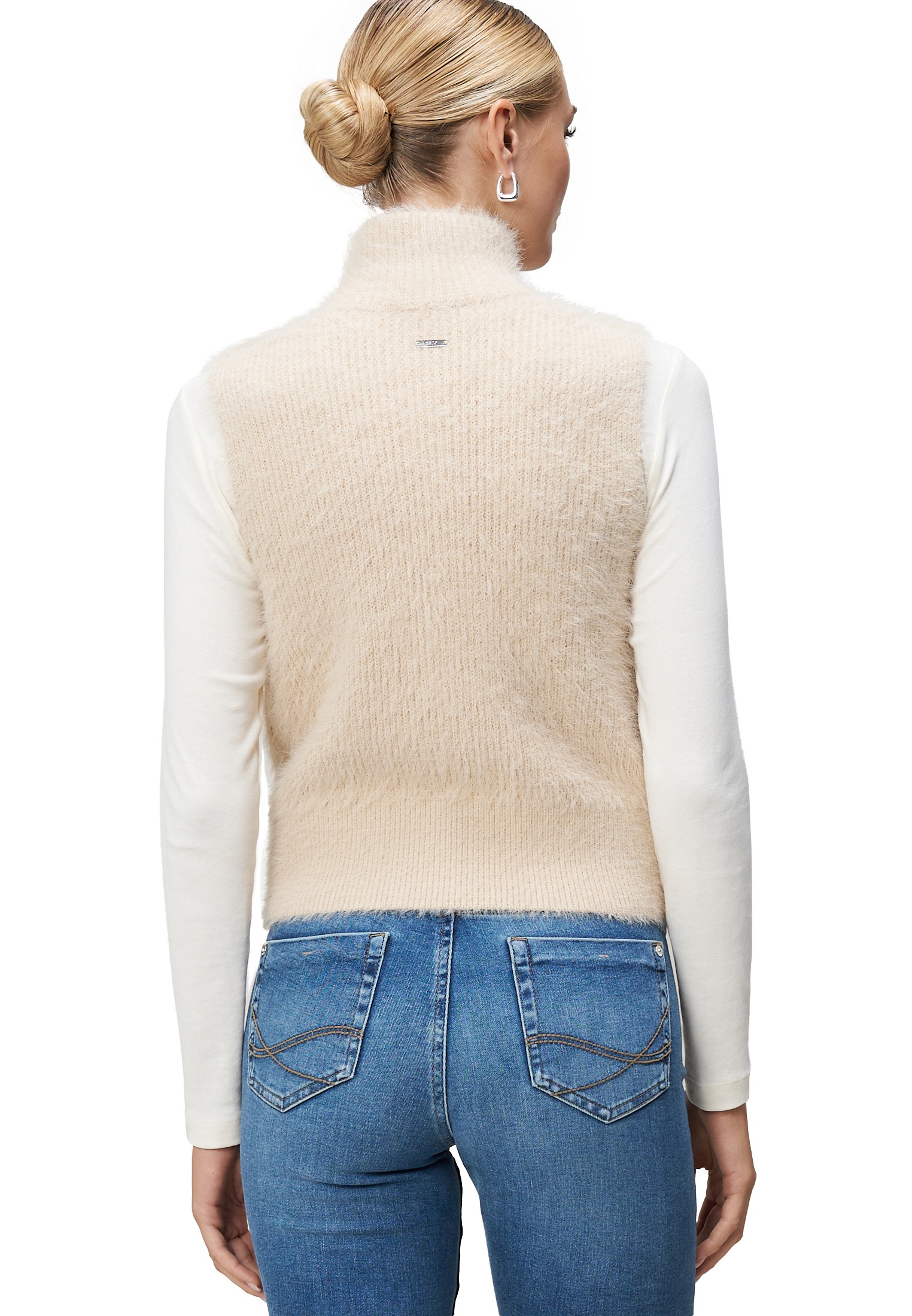 Zero Strickjacke »zero Damen Strickweste mit Reißverschluss«, Plain/ohne Details