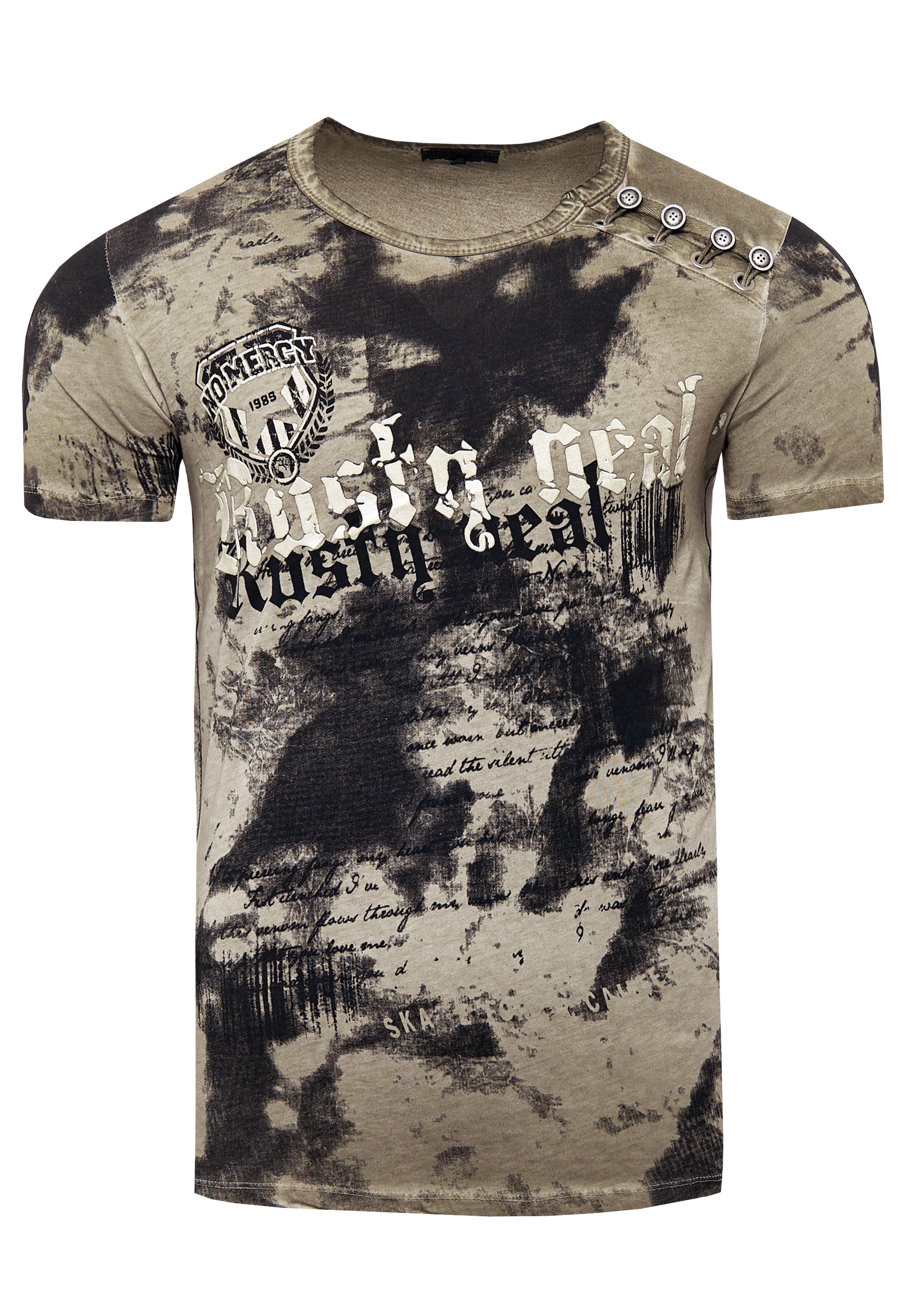Rusty Neal T-Shirt, in tollem Batik-Design