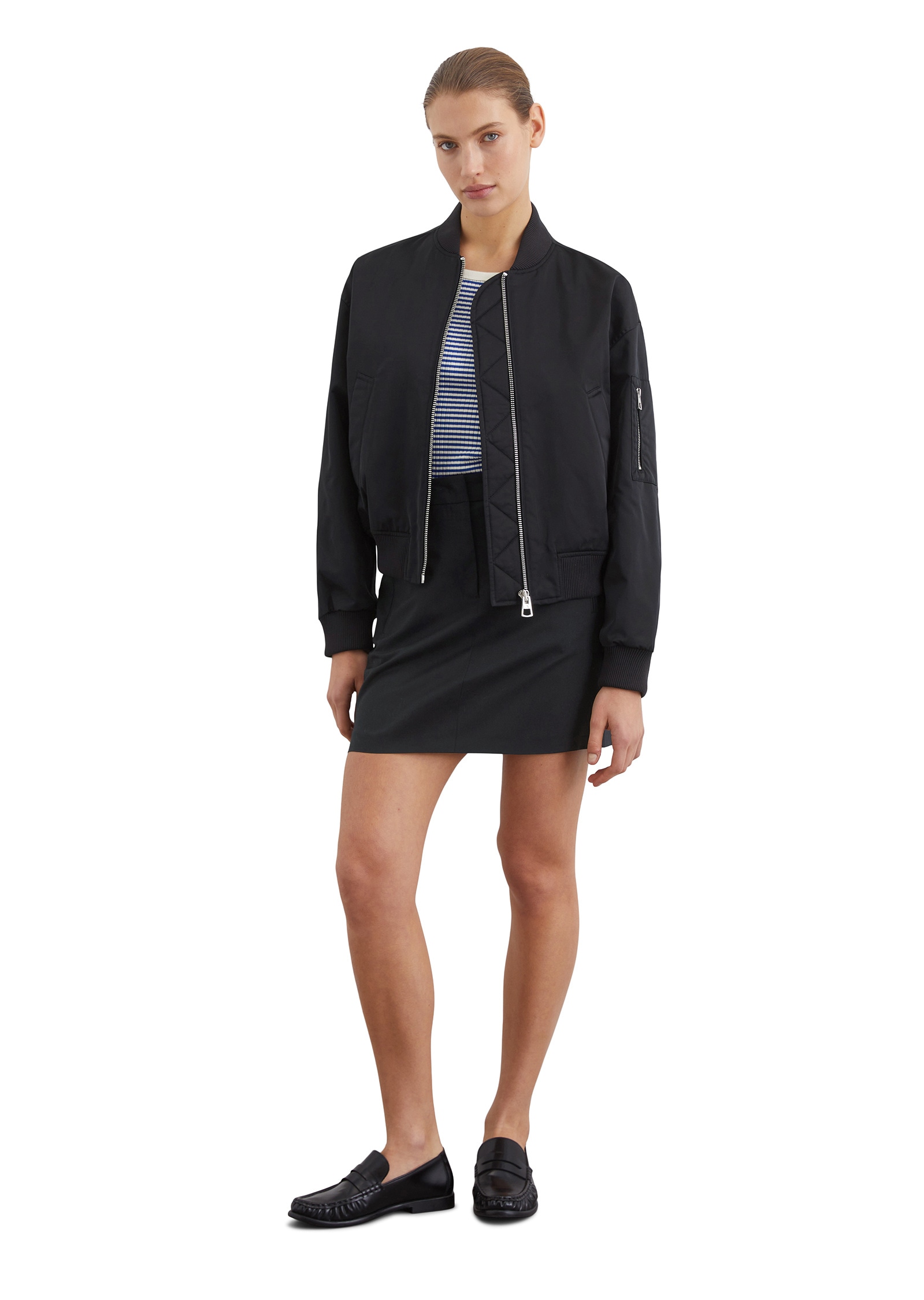 Marc O'Polo Outdoorjacke »aus recyceltem Polyester-Twill«, ohne Kapuze