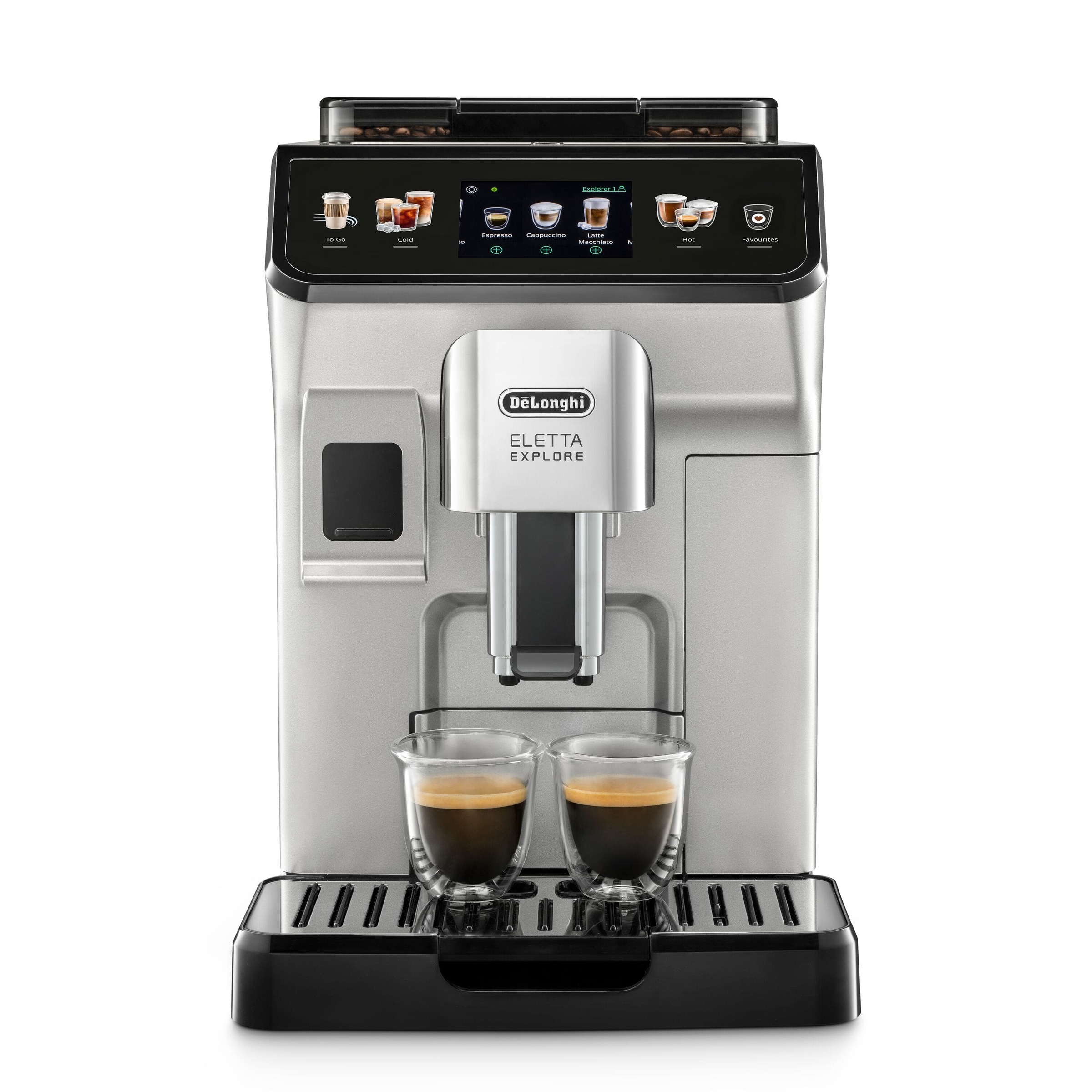 DeLonghi Kaffeevollautomat "Eletta Explore ECAM450.55.S - 40 Rezepte, heiße günstig online kaufen