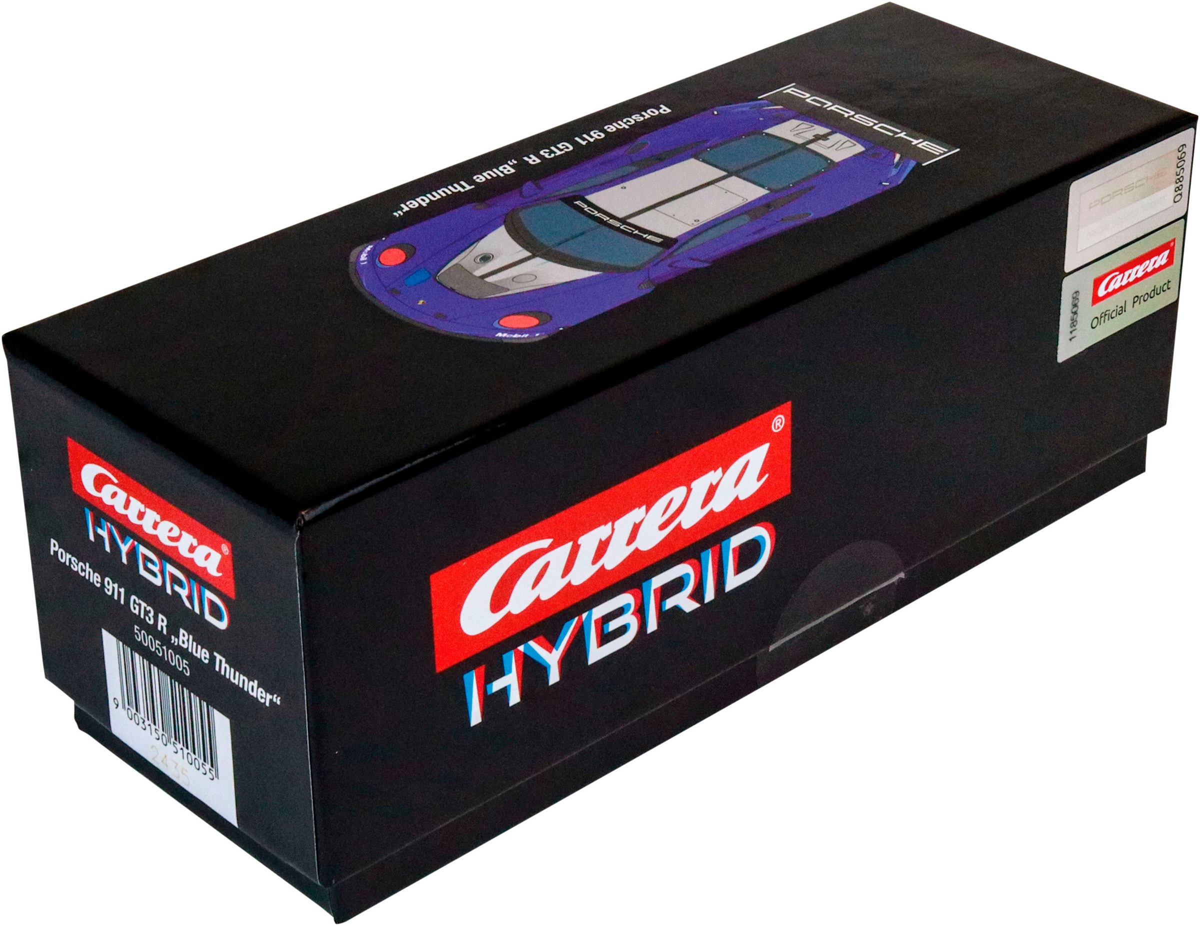 Carrera® Rennbahn-Auto »Carrera Hybrid, Porsche 911 GT3 R, Blue Thunder«
