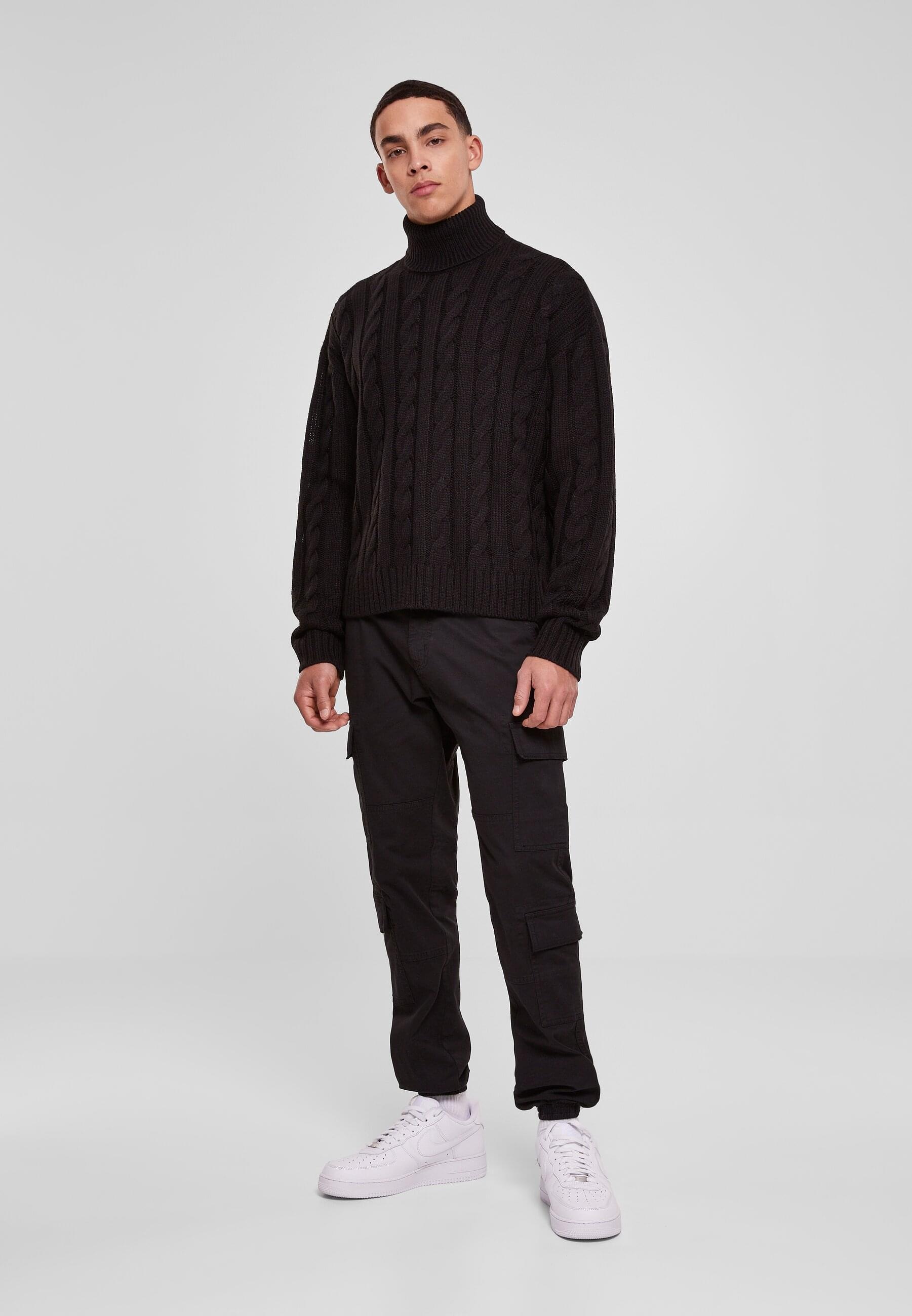 URBAN CLASSICS Rundhalspullover »Urban Classics Herren Boxy Roll Neck Sweater«, (1 tlg.)