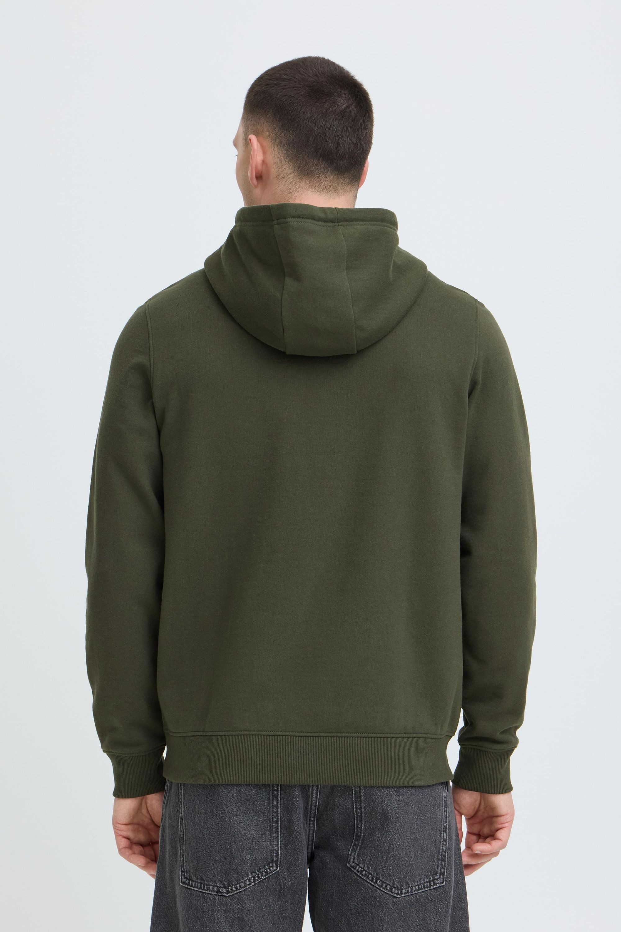 Kapuzenpullover BLEND "Hoodie BHRona Animal print", Herren, Gr. XL, schwarz (forest night), Obermaterial: 55% Polyester PES. 45% Baumwolle CO., Pullover Kapuzenpullover 6