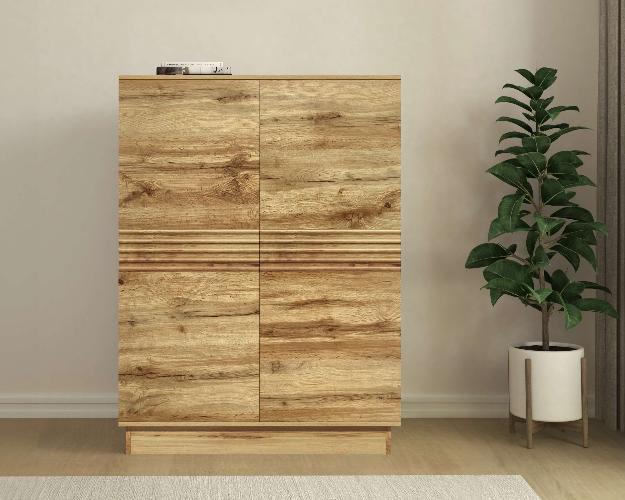 Home affaire Highboard "Angers" Kommode, Midischrank mit Push-to-open, 2 Ei günstig online kaufen