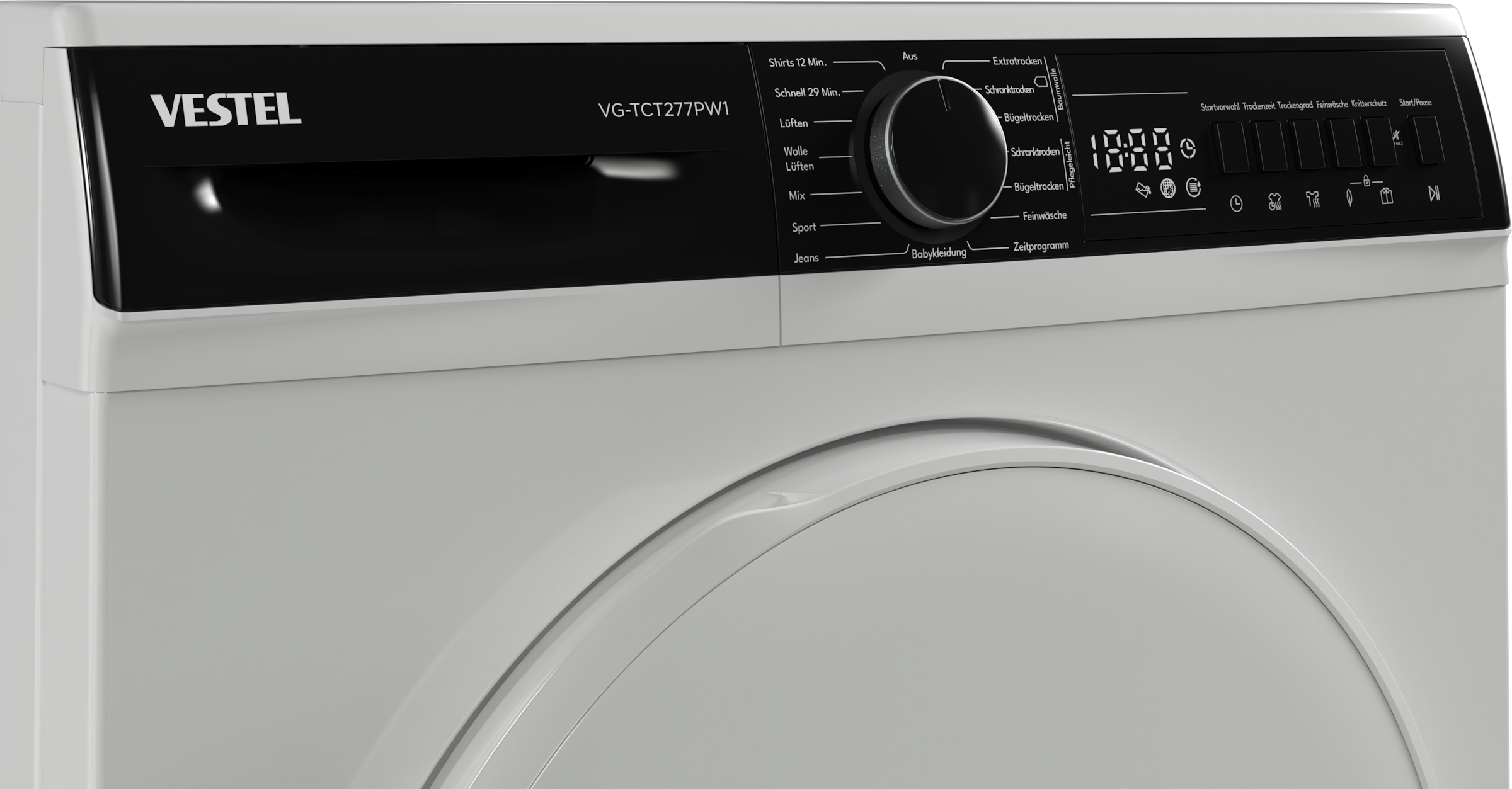 VESTEL Kondenstrockner »VG-TCT277PW1«, 8 kg