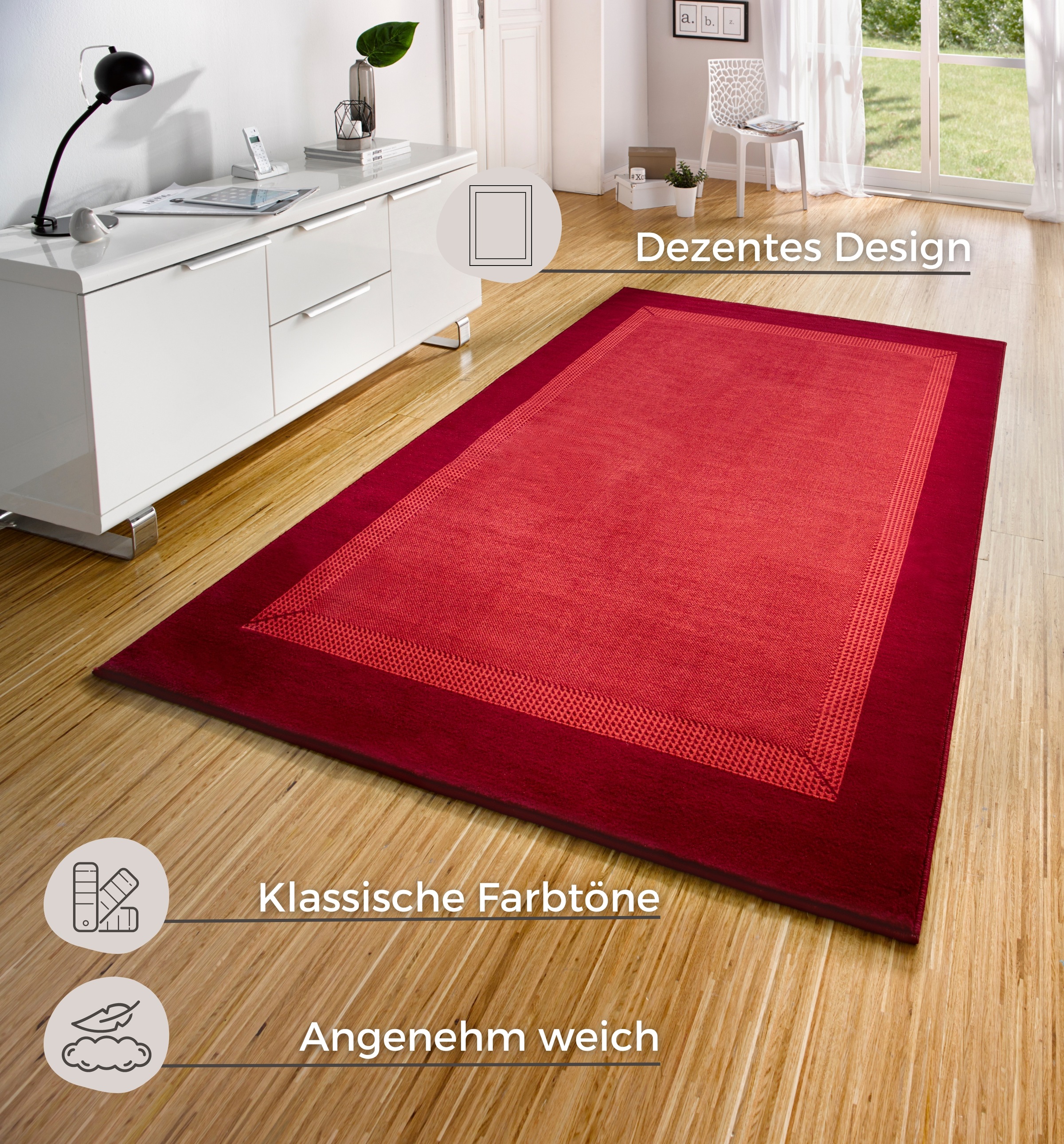 Hanse Home Band Runner Red 120x170 3