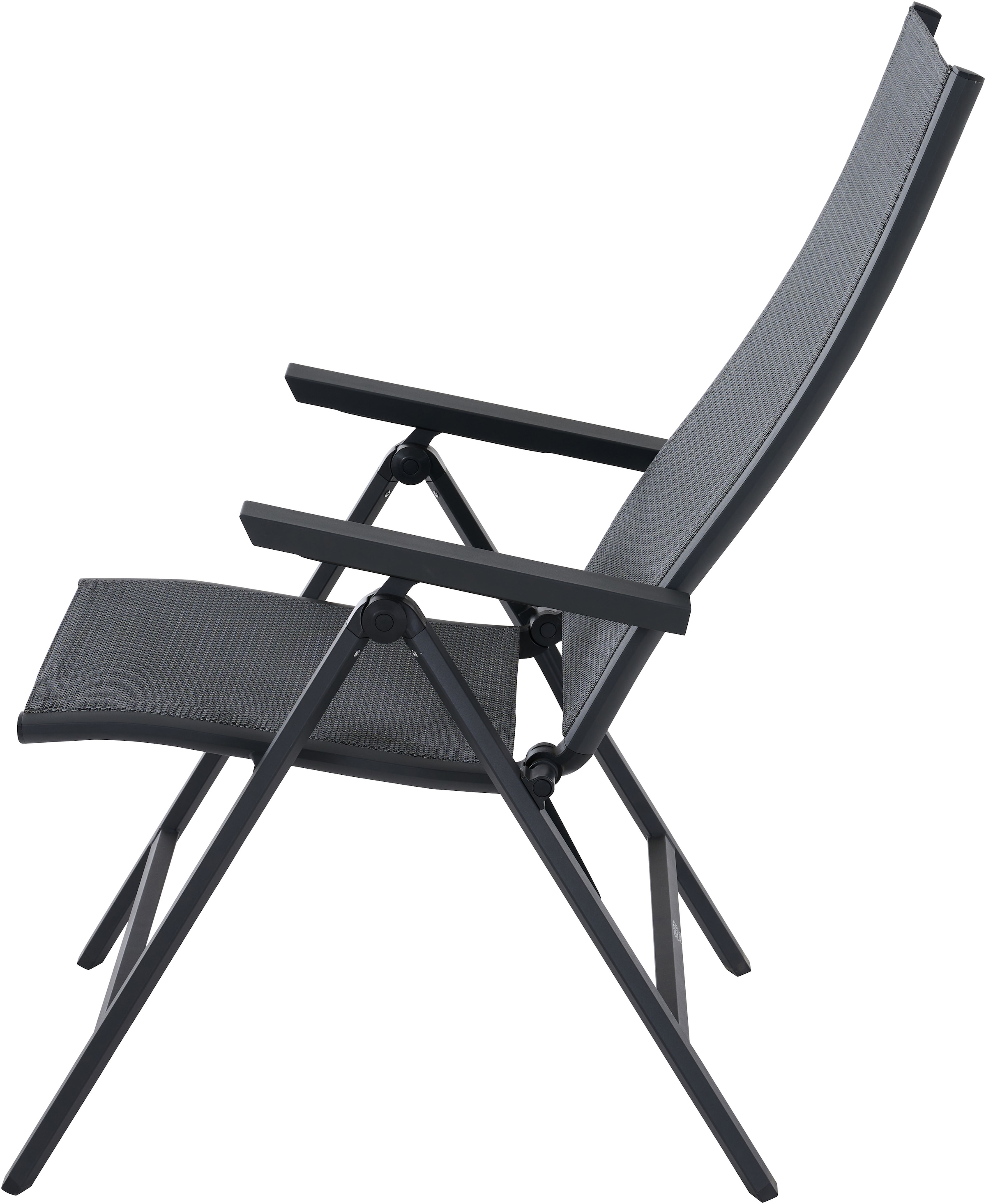 Siena Garden Gartensessel »TAURO Klappsessel, matt anthrazit« Gestell aus Aluminium, Ranotex® Bezug royal-grey