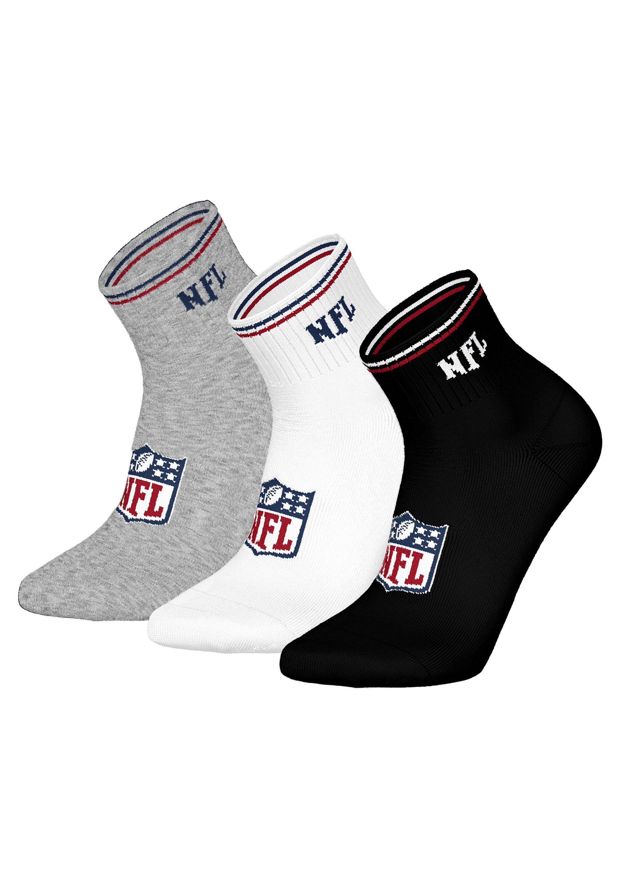 NFL Kurzsocken "Socken NFL SHIELD 3Pack Quarter Socks 3er Pack"