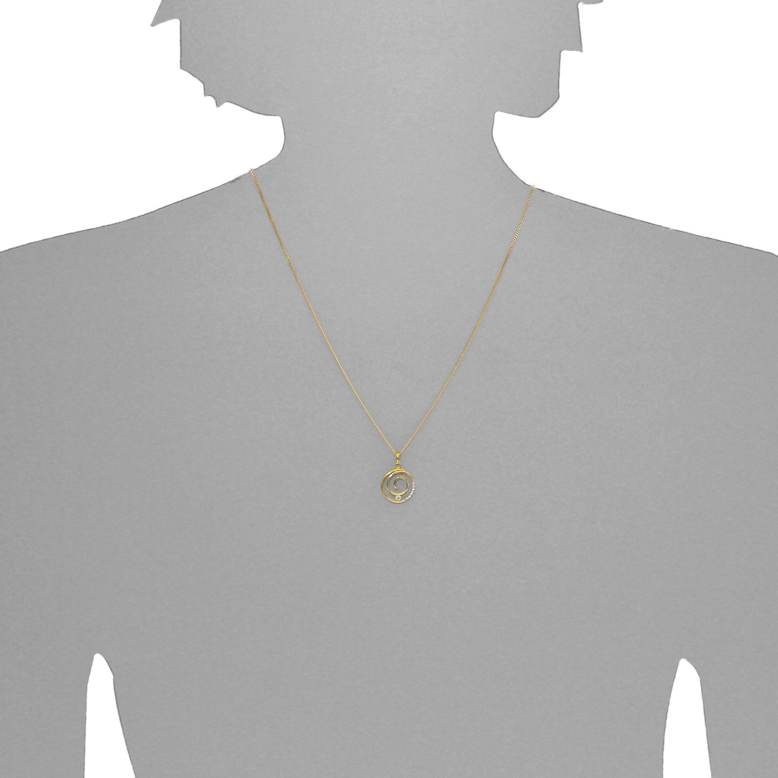 OSTSEE-SCHMUCK Kette mit Anhänger »Ostsee-Schmuck Kette mit Anhänger Spirale«, (2 tlg.)