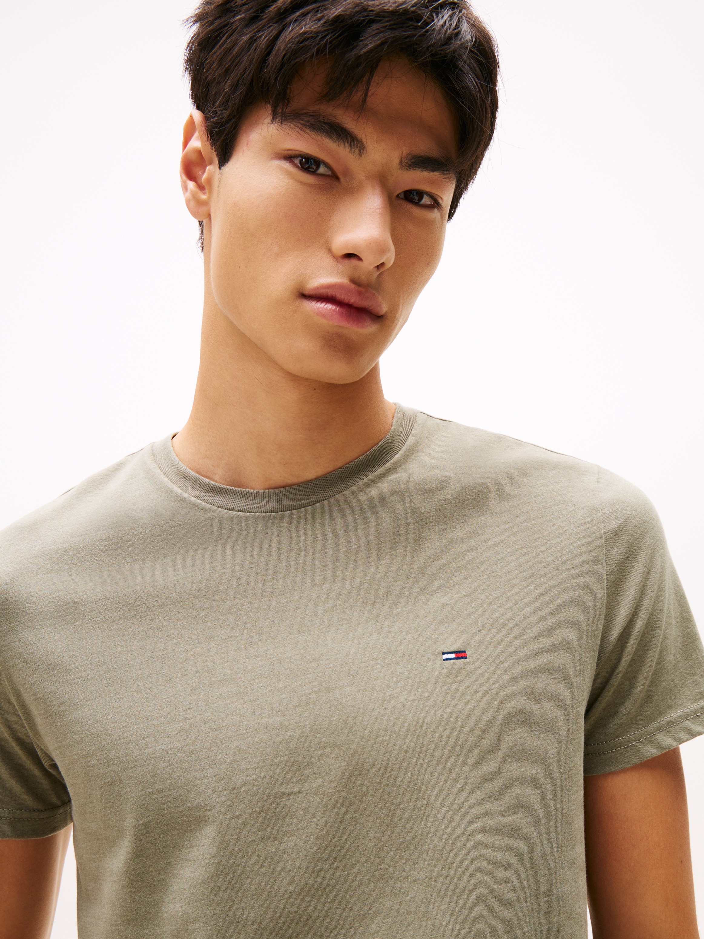 Tommy Jeans "TJM XSLIM JASPE HTR TEE EXT" Mit Rundhalsausschnitt günstig online kaufen