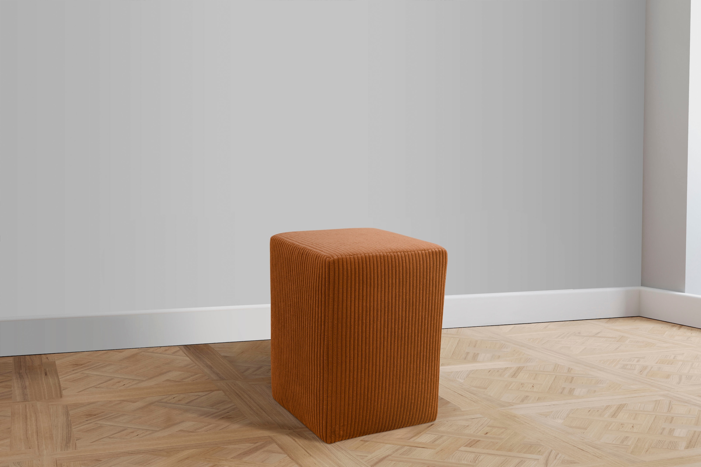DOMO collection Polsterhocker »700012  B/T/H: 38/38/47 cm«, in 2 Wochen lieferbar, in vielen Farben, Cord und Feinstruktur