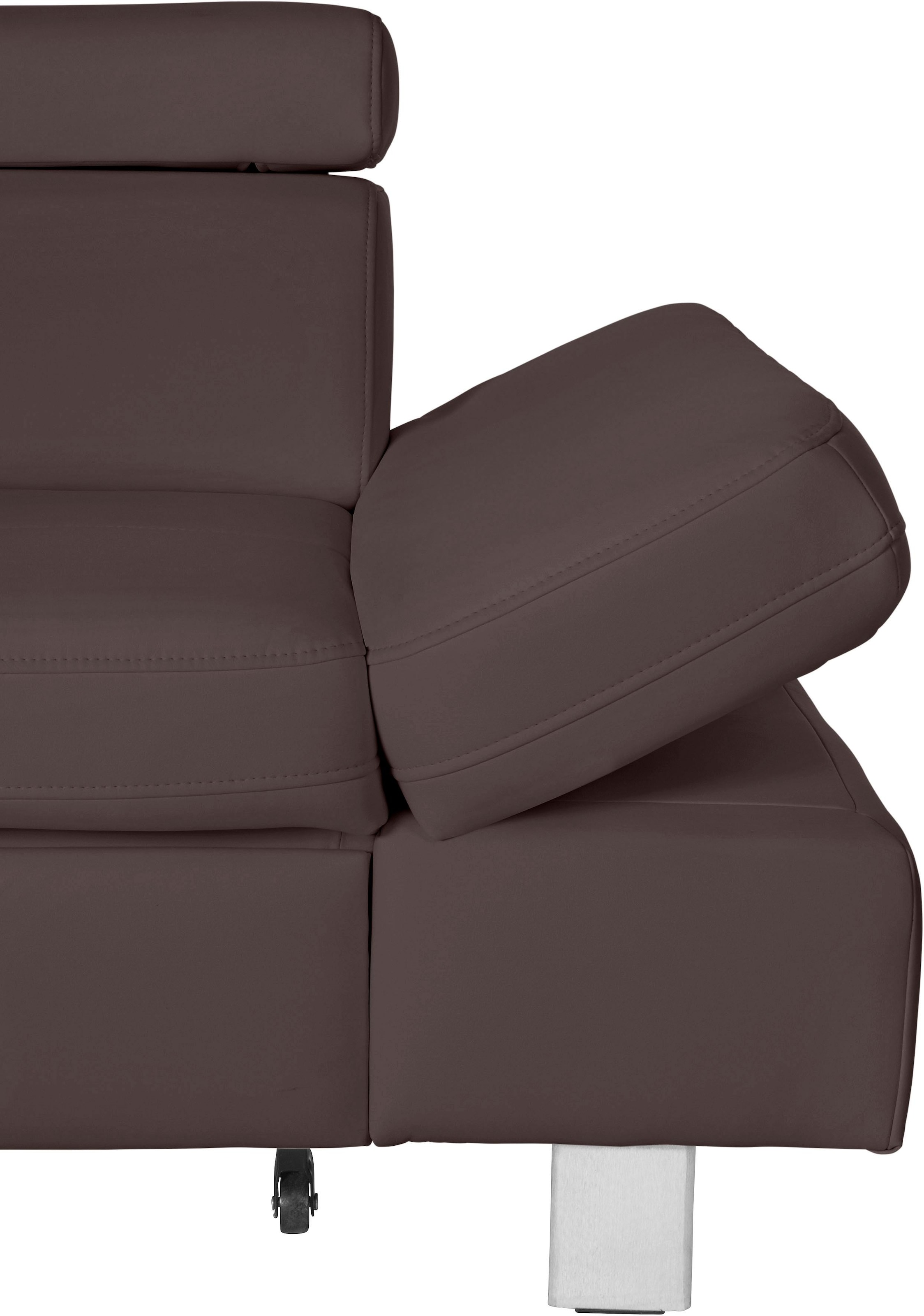 exxpo - sofa fashion Ecksofa »Fiji, hochwertige Detailverarbeitung, Breite 292cm, L-Form« bequem durch Kopf- und Armteilverstellung, wahlweise mit Bettfunktion