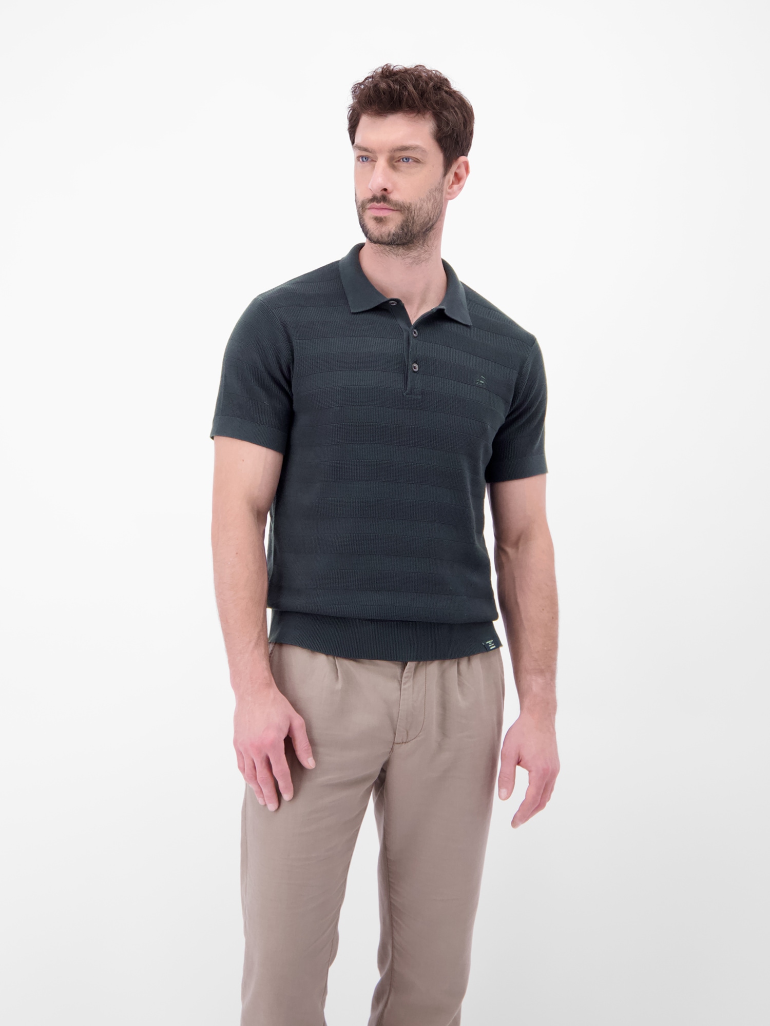LERROS Poloshirt »Unifarbenes Poloshirt, 100 % Baumwolle«