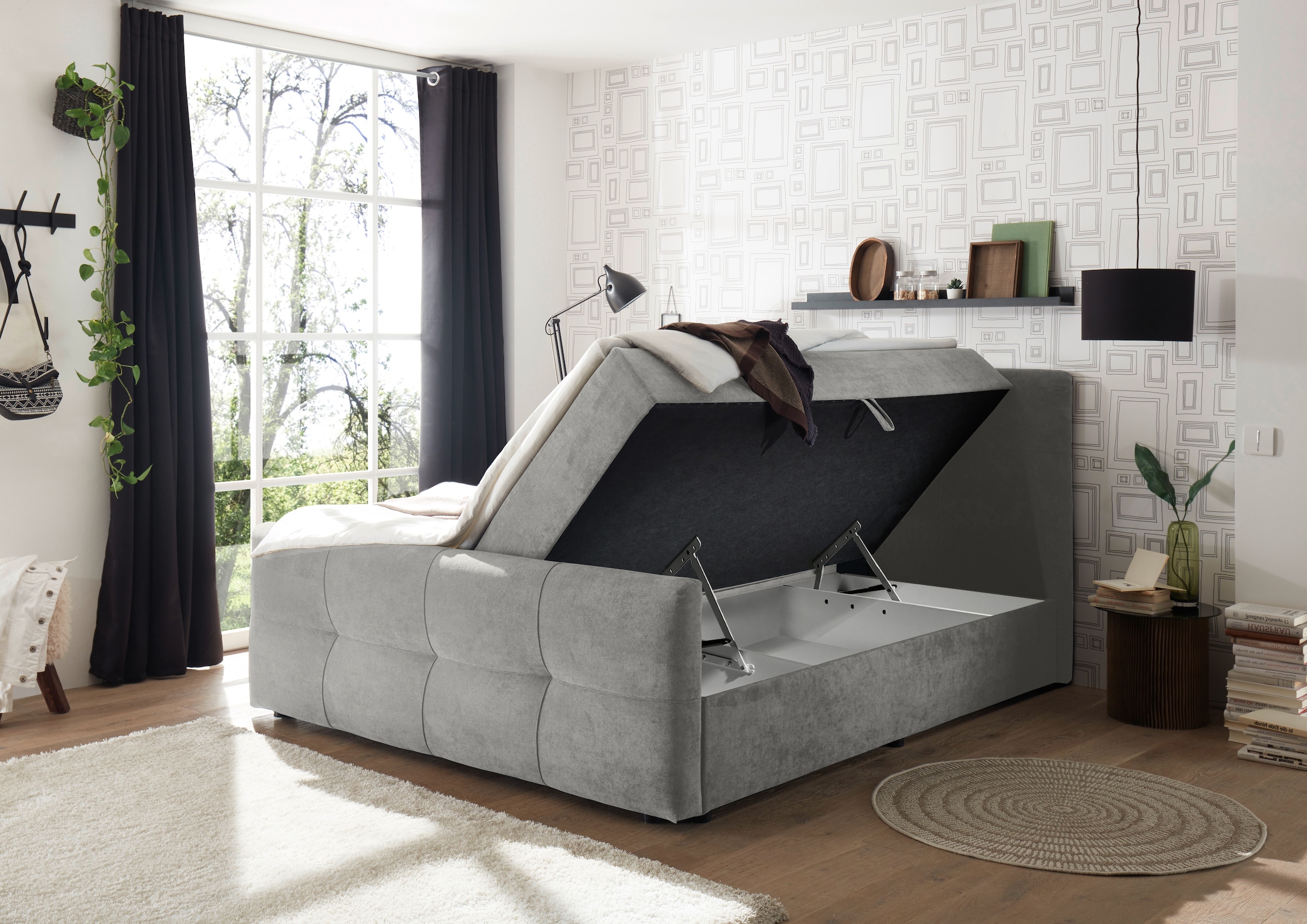 ED EXCITING DESIGN Boxbett »Winnipeg« 5 Stk. tlg. inkl. zwei Bettkästen und Topper