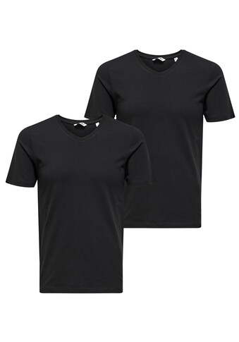 ONLY & SONS V-Shirt »BASIC LIFE SLIM V-NECK 2-PACK«, (Packung, 2 tlg., 2er-Pack) kaufen