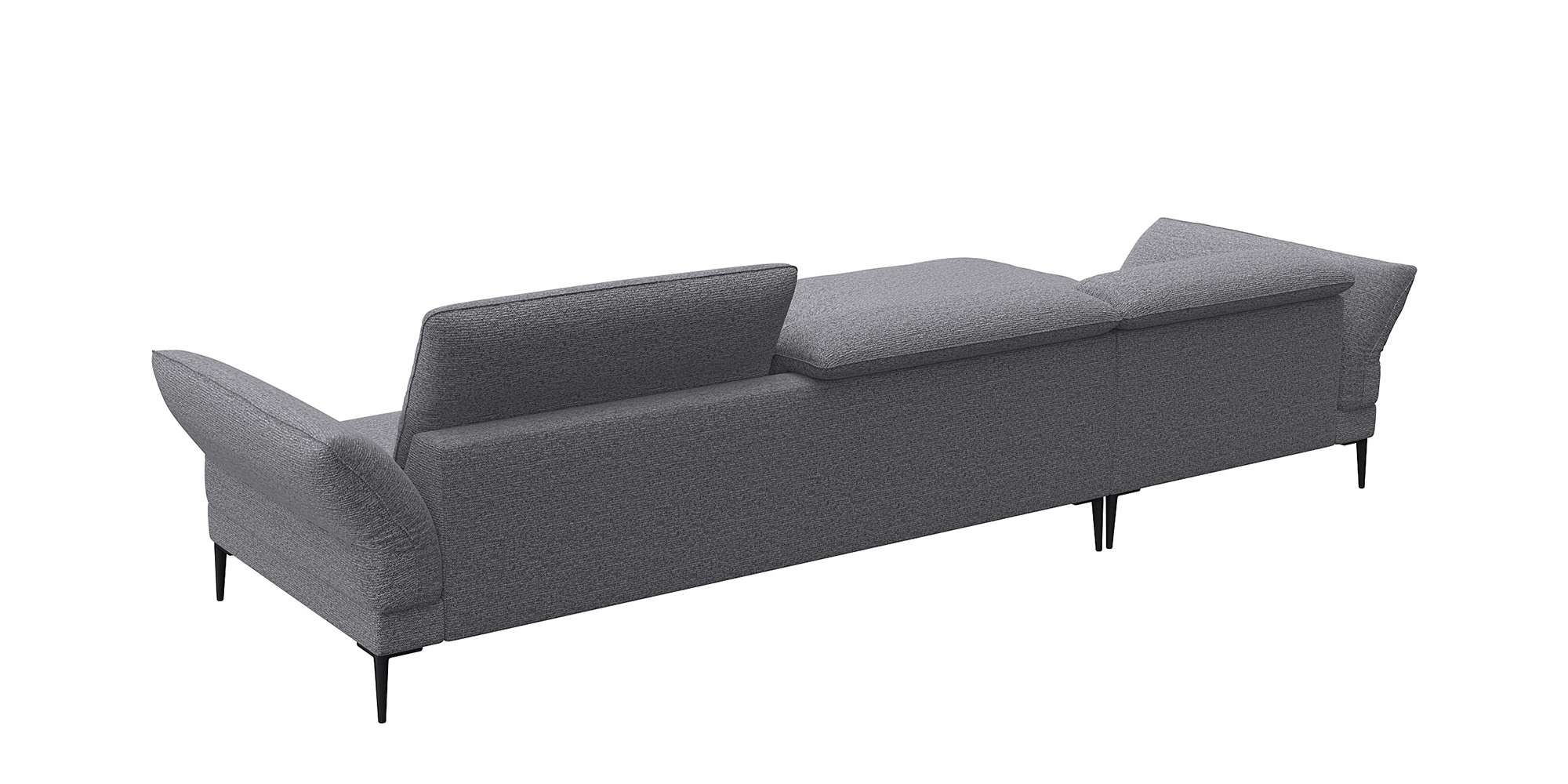 FLEXLUX Ecksofa »Salino, Funktionssofa mit Recamiere, Relaxsofa, Ecksofa«, Sofa mit Arm- und Kopfteil-Verstellungen, Kaltschaum & Stahl-Wellen