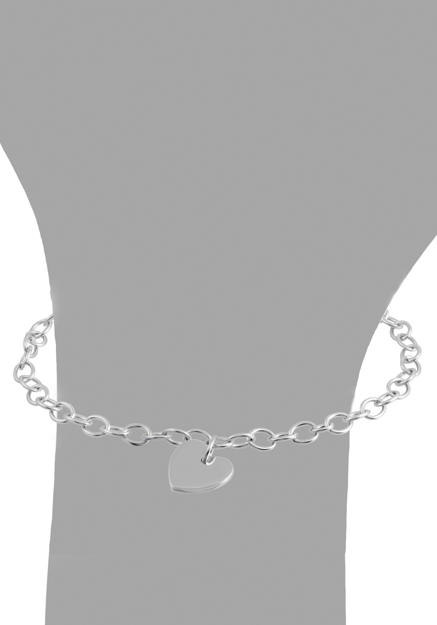 Firetti Heart Charm Bracelet Silver 925 19cm 2