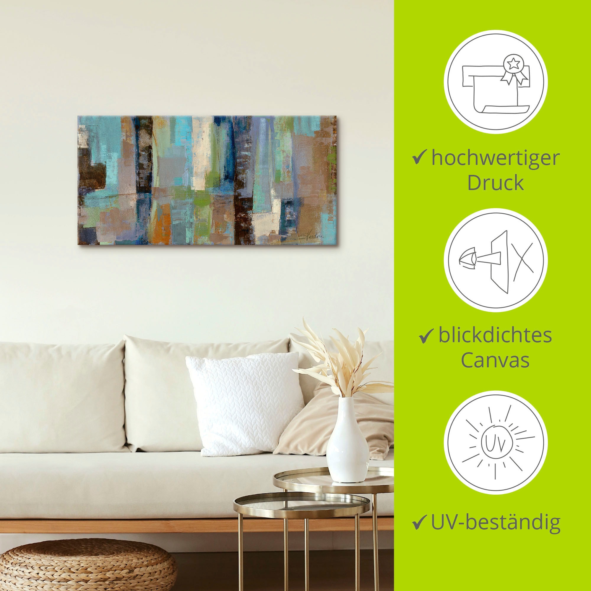 Artland Wandbild »Dachfenster«, Muster, (1 St.), als Leinwandbild, Wandaufkleber in verschied. Größen