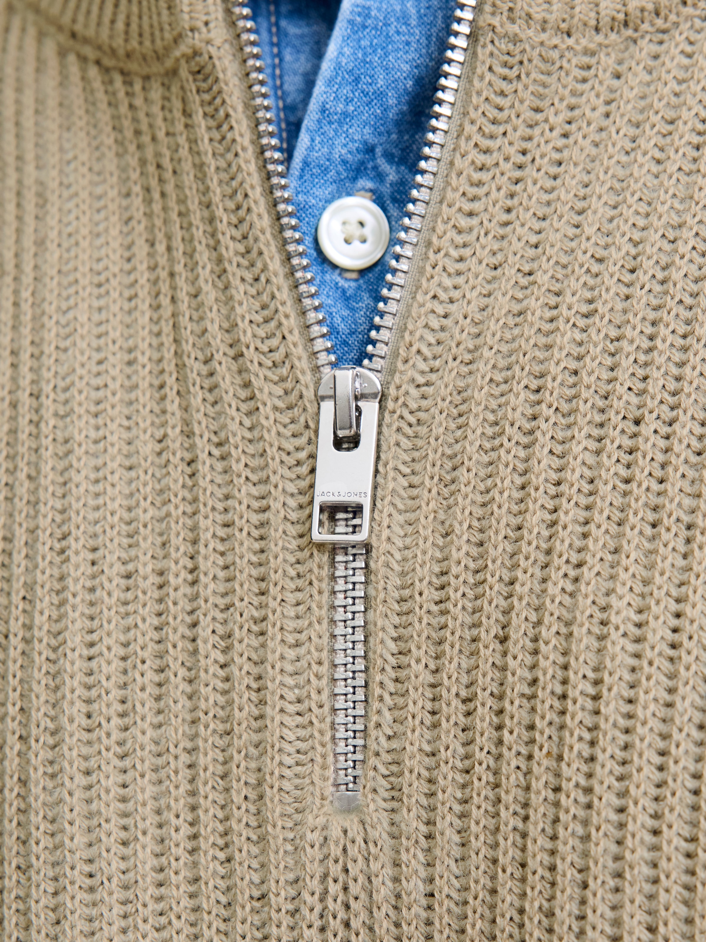 Jack & Jones Troyer »JJPANNEL KNIT HALF ZIP AW25«
