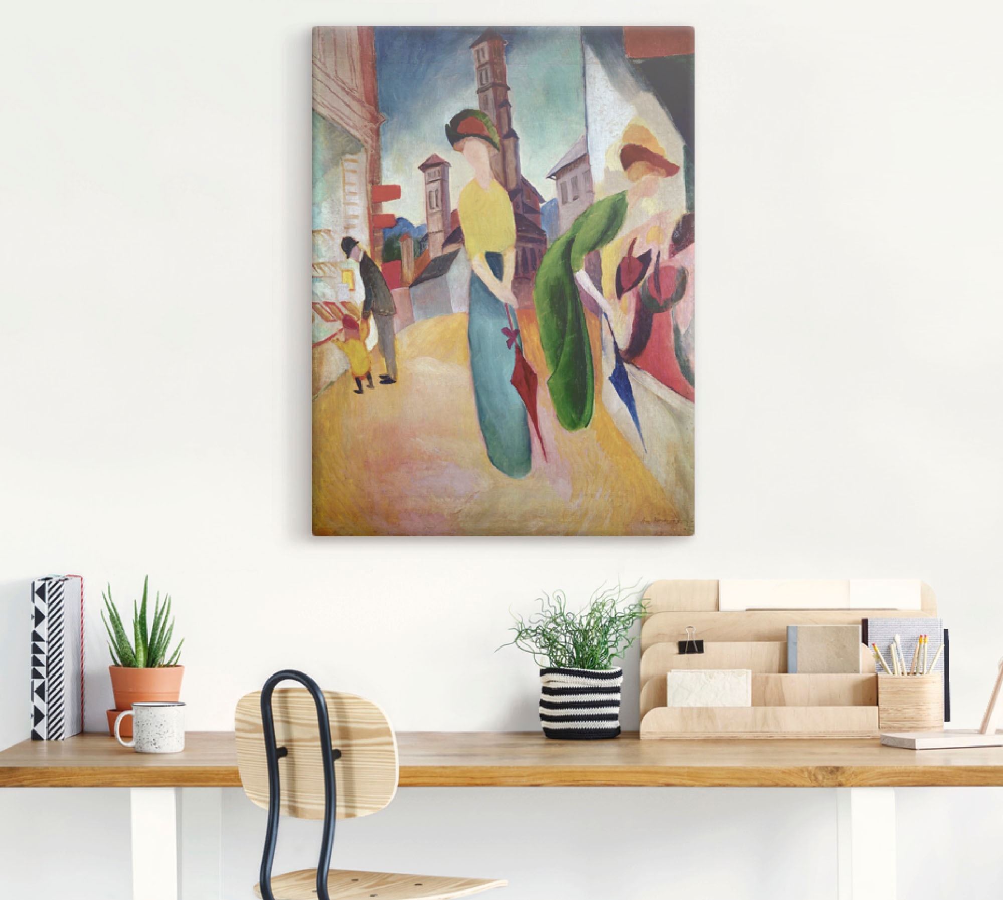 Artland Wandbild »Vorm Hutladen. 1913«, Frau, (1 St.), als Leinwandbild, Poster, Wandaufkleber in verschied. Größen