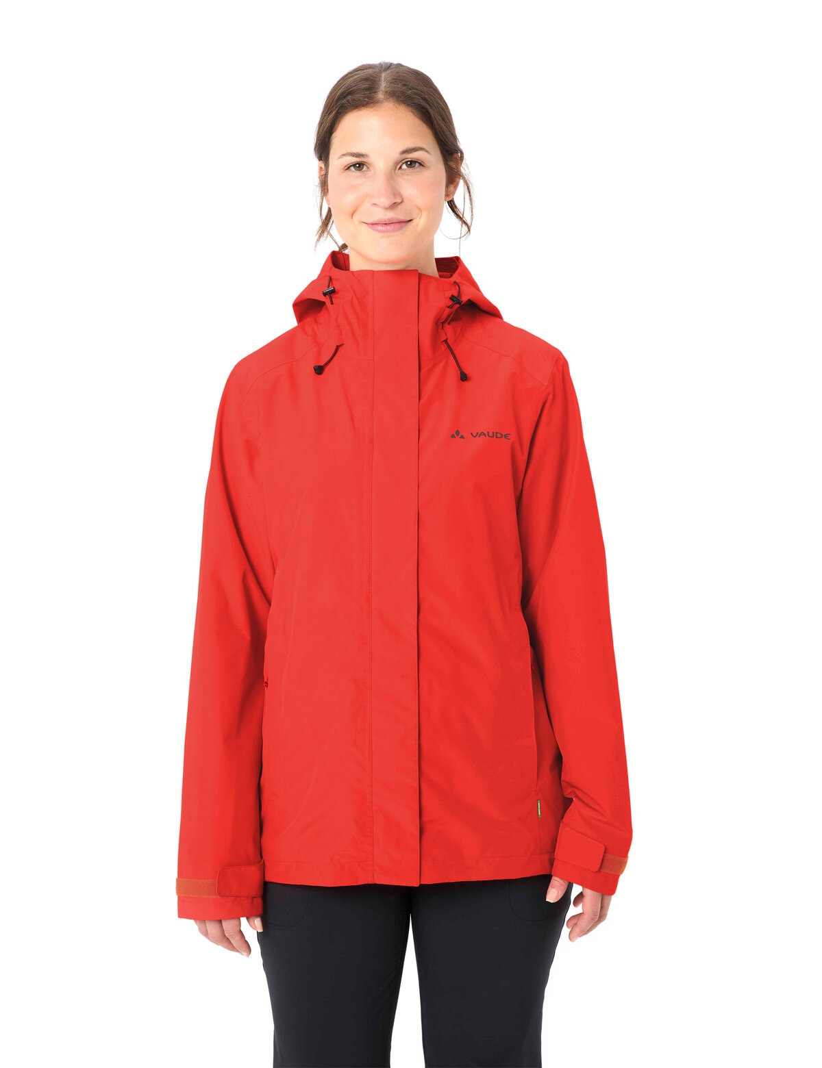 VAUDE Regenjacke "WOMENS STRATHCONA JACKET" mit Kapuze mit Kapuze mit Kordelzug, wasserdicht, winddicht, atmungsaktiv