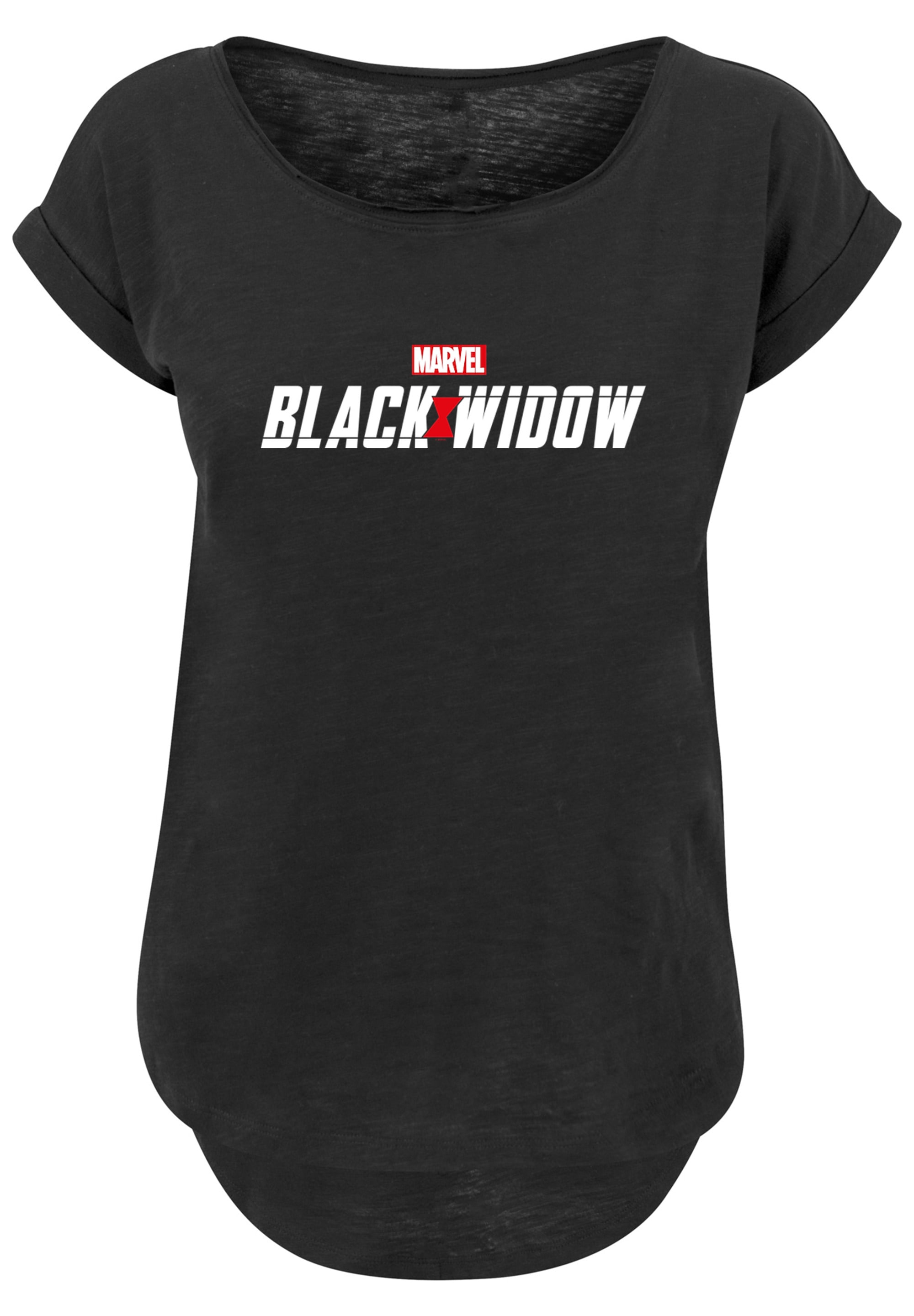 | F4NT4STIC Ladies kaufen Black »Damen Widow Long Marvel Kurzarmshirt BAUR Movie with tlg.) Logo (1 Tee«, Slub