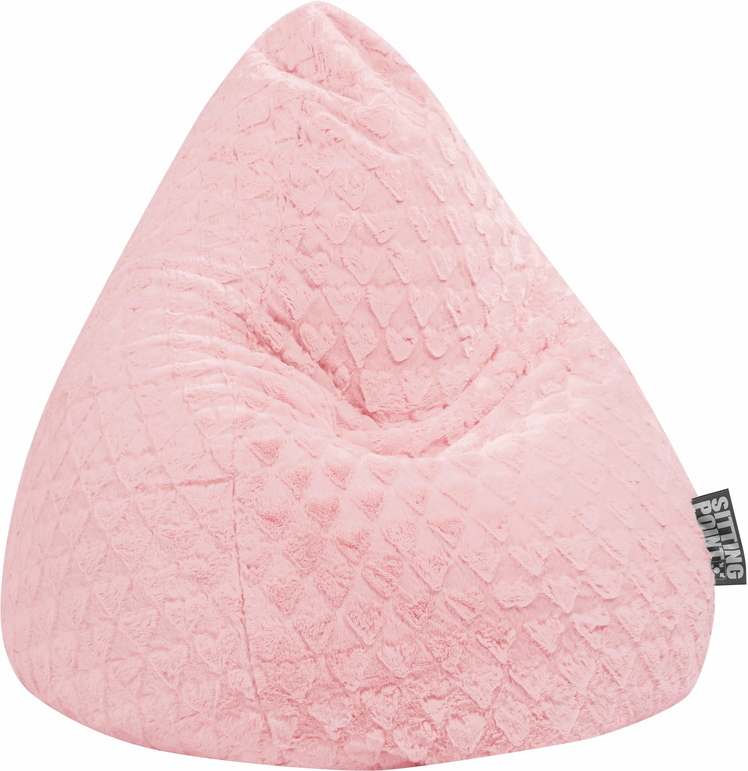 Sitzsack »Sitzsack FLUFFY HEARTS L«, Plüschsitzsack mit Herzoptik