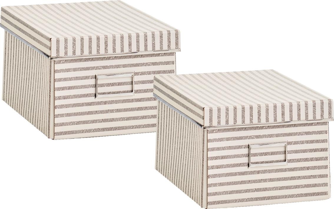 Zeller Present Aufbewahrungsbox beige »Stripes«, BAUR Pappe, 