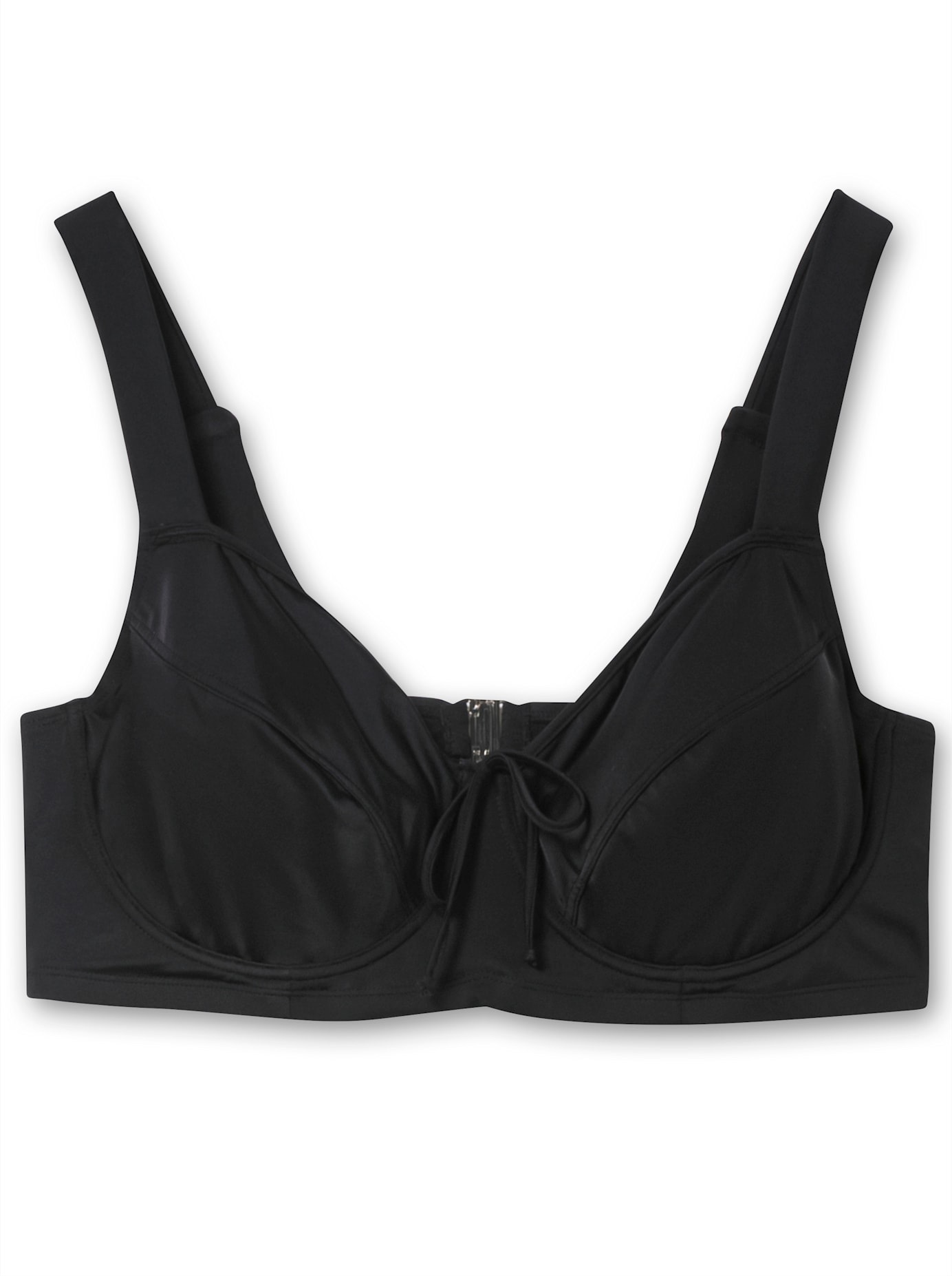 Bustier-Bikini-Top SHEEGO, Damen, Gr. 52, Cup D, schwarz, Elasthan, Polyamid, Bikini-Oberteile 3