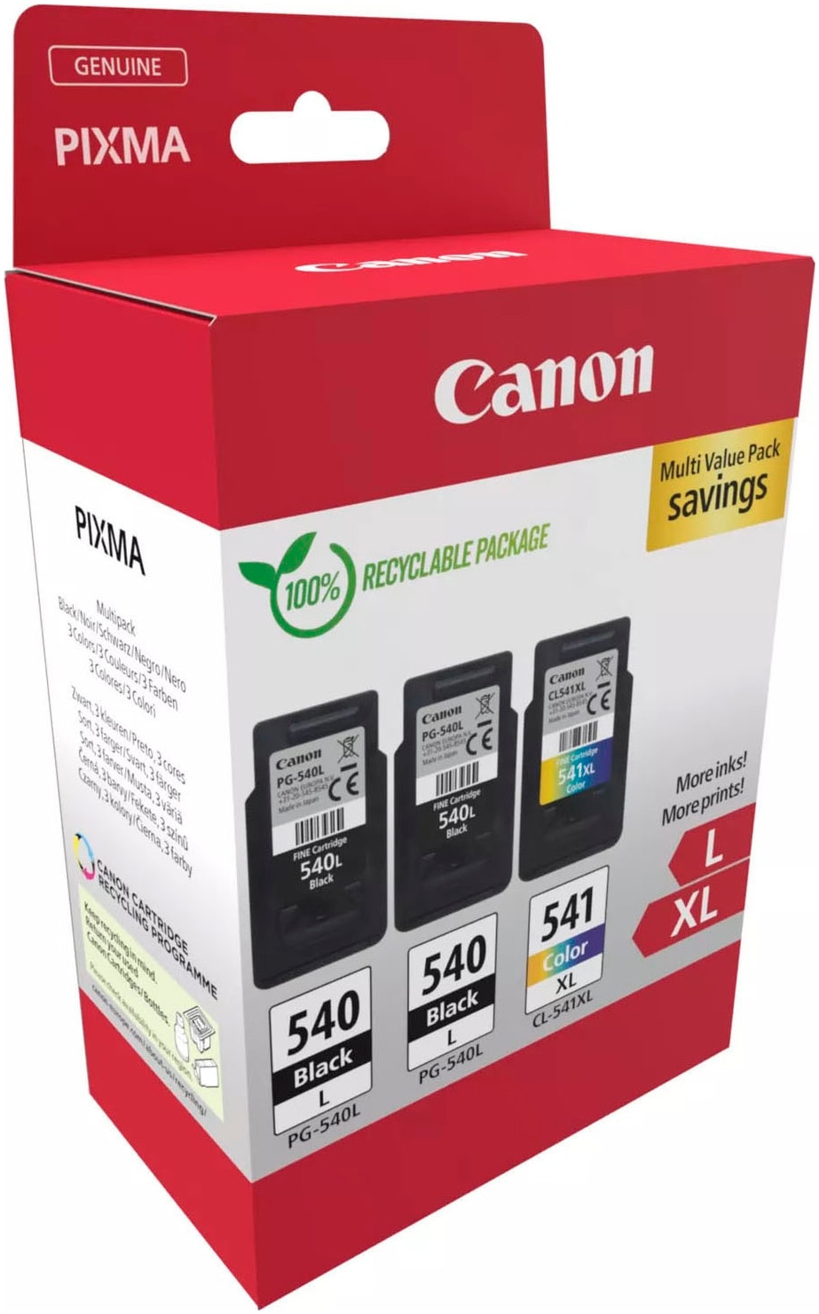 CANON Tintenpatrone "PG-540L x2/CL-541XL Triple Pack", bunt, Tintenpatronen