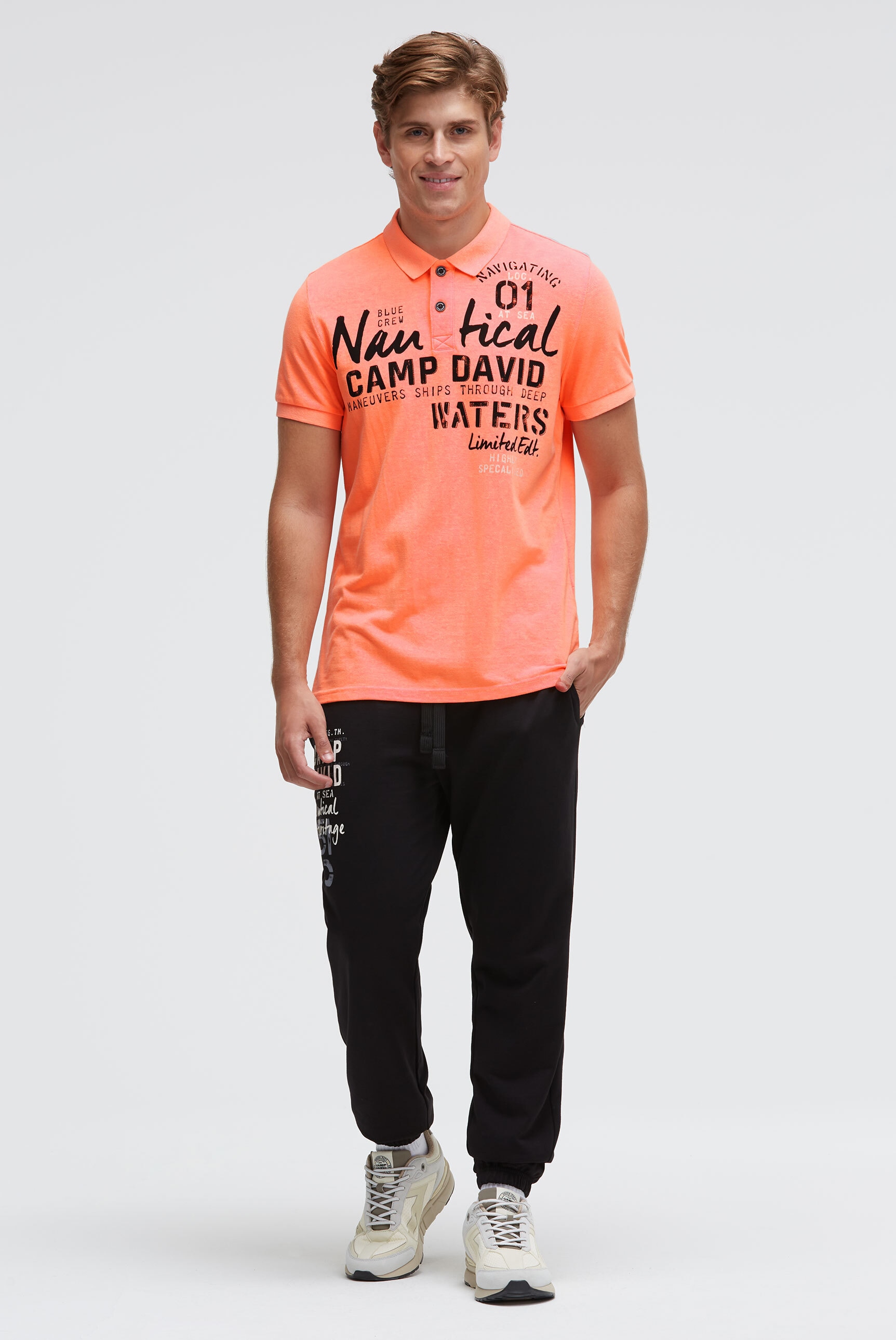 CAMP DAVID Poloshirt mit Baumwolle