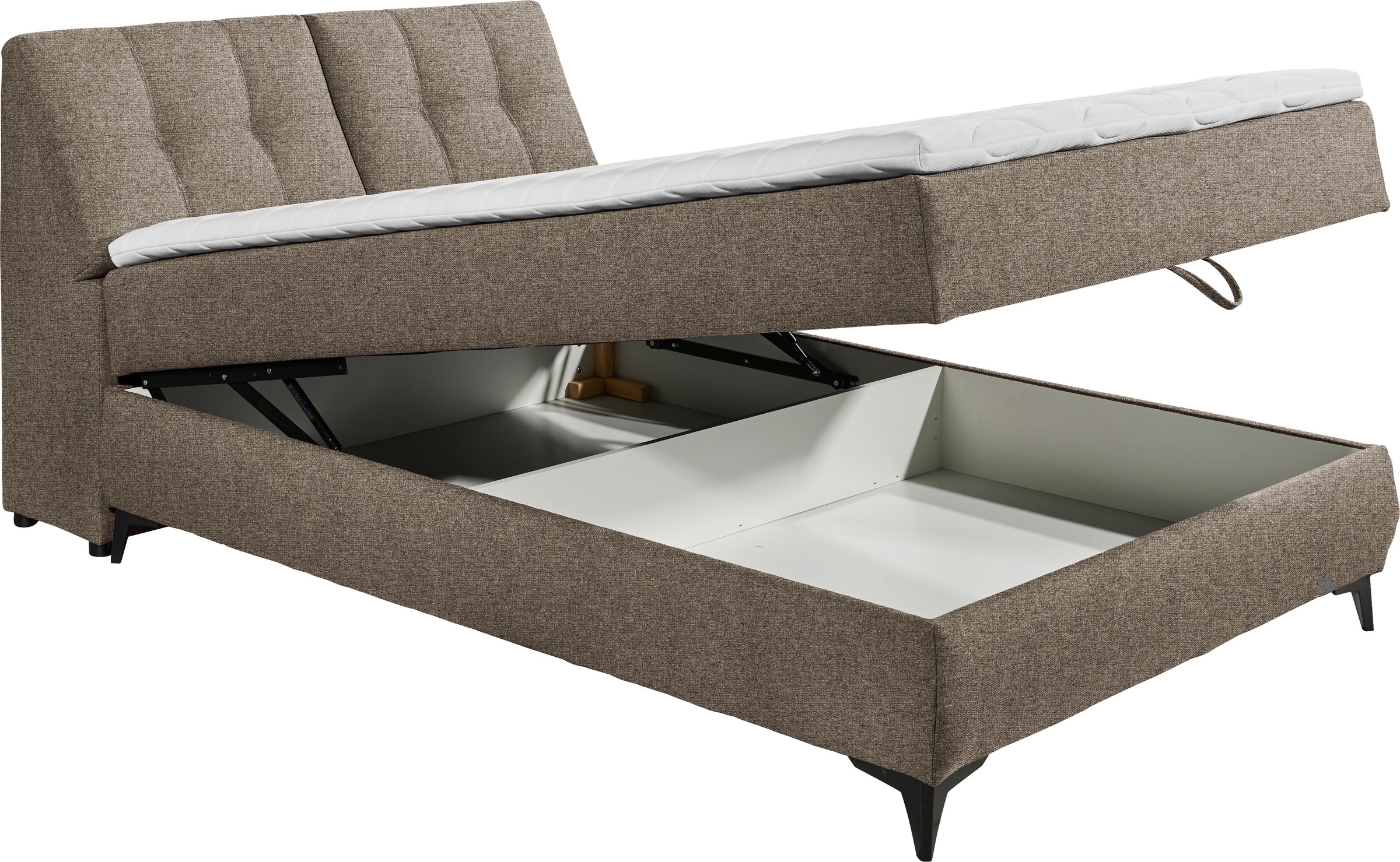 ED EXCITING DESIGN Boxbett »Atlantis«, mit Bettkasten und Stauraum im Kopfteil