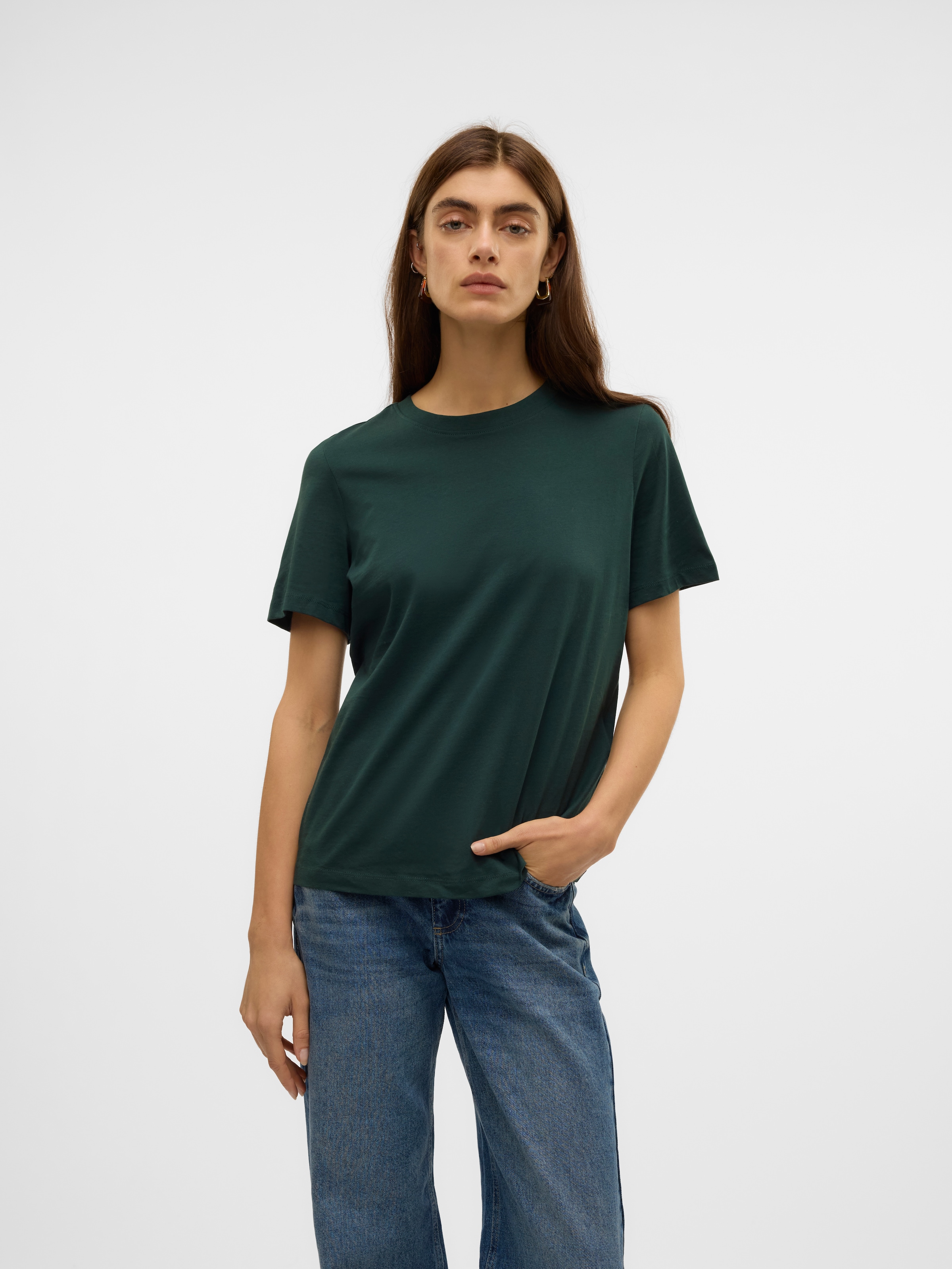 Vero Moda Kurzarmshirt "VMPAULINA SS T-SHIRT GA JRS NOOS" Baumwolle, regula günstig online kaufen