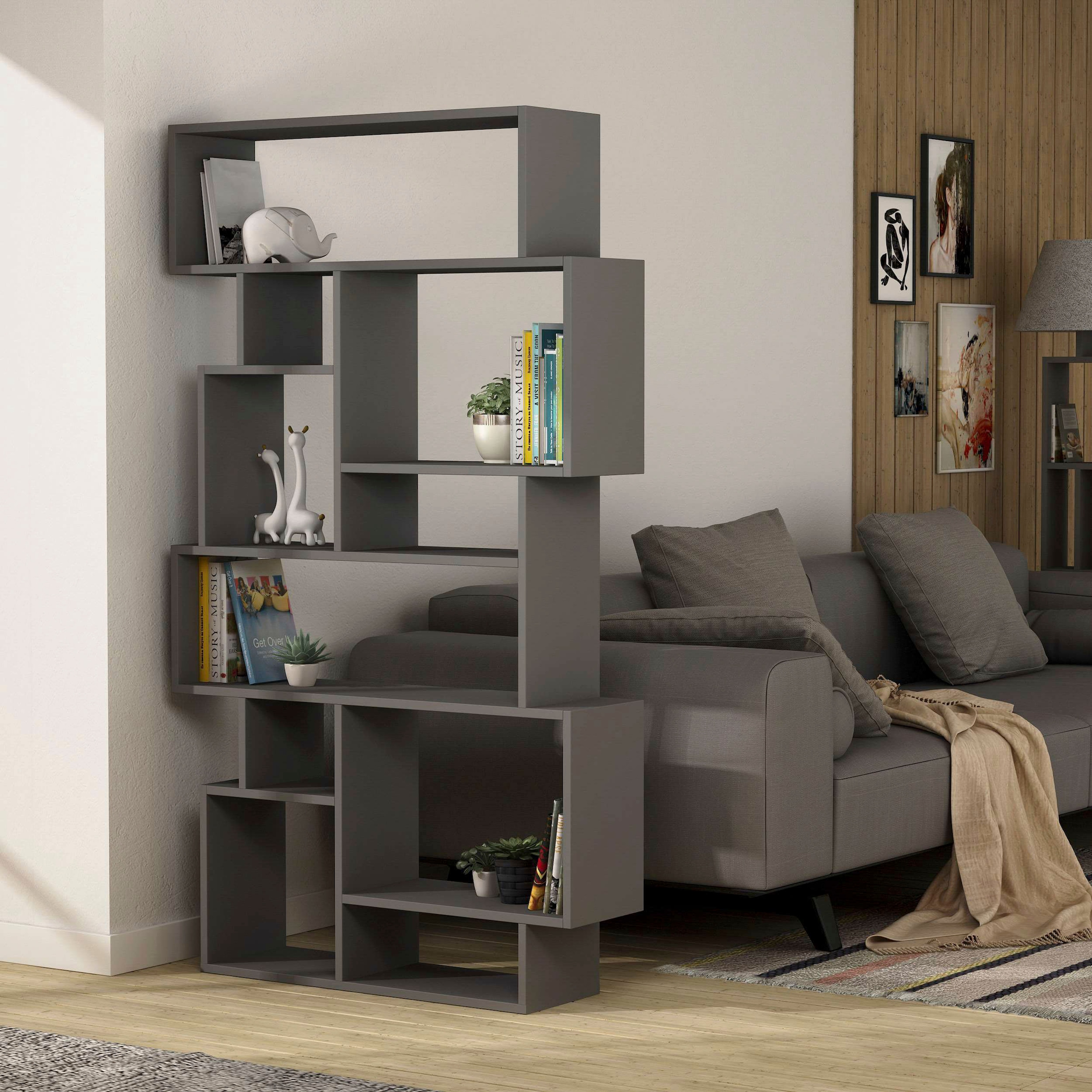 Decortie Bücherregal »Karmato Bücherregal«, (Packung), Leichte Montage, Lagerung, Platzsparend